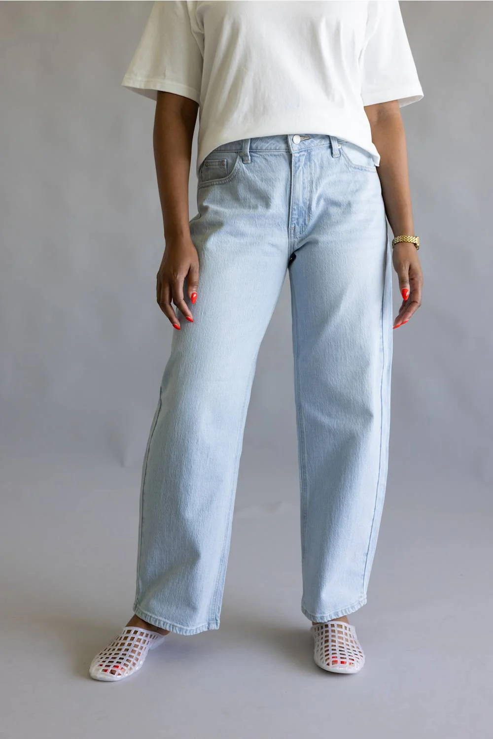 JBD High Rise Slight Barrel Jeans for Women | DP834 - Image 4