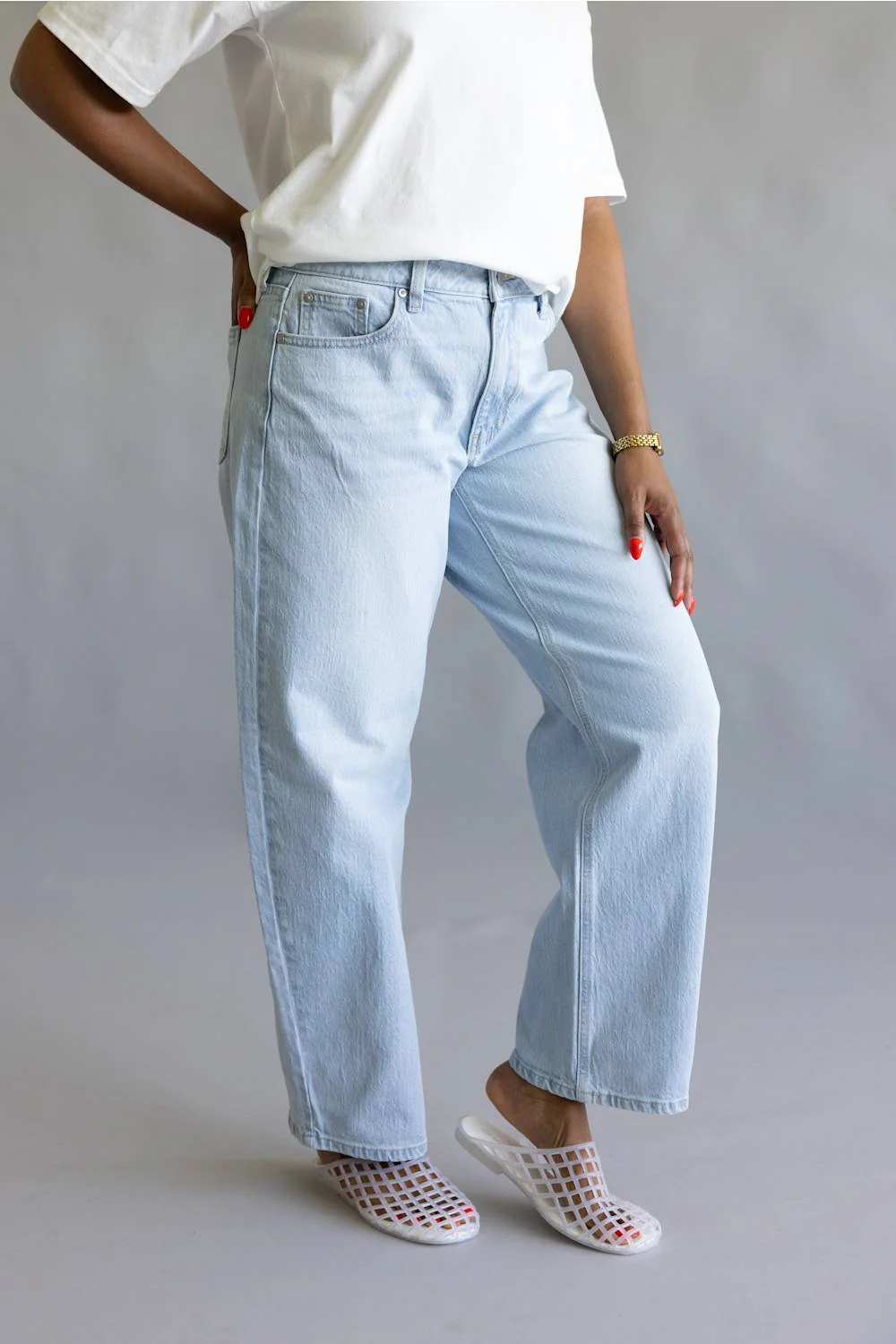 JBD High Rise Slight Barrel Jeans for Women | DP834 - Image 5