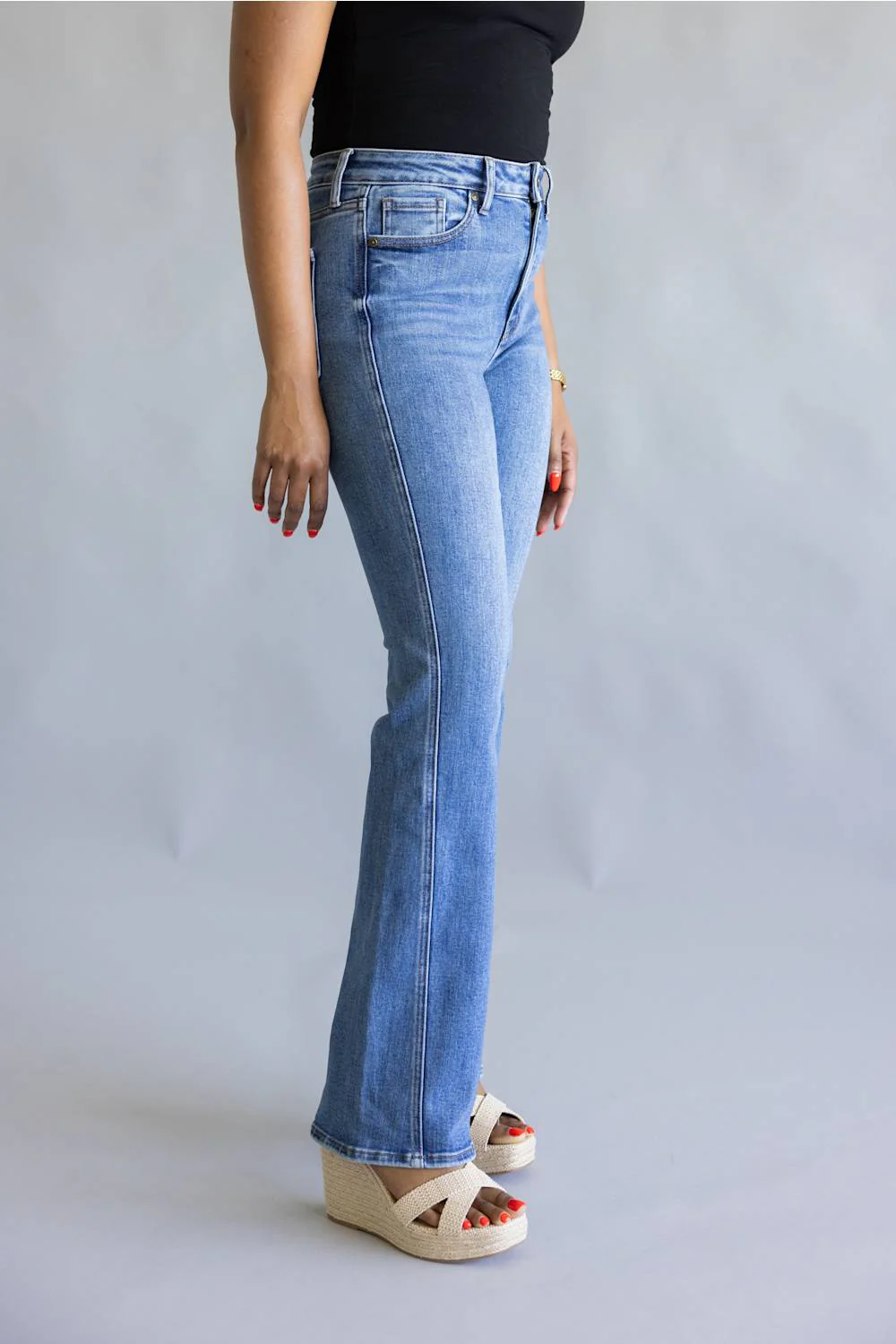 JBD Mallory Seamed Bootcut Jeans for Women  | DP856 - Image 5