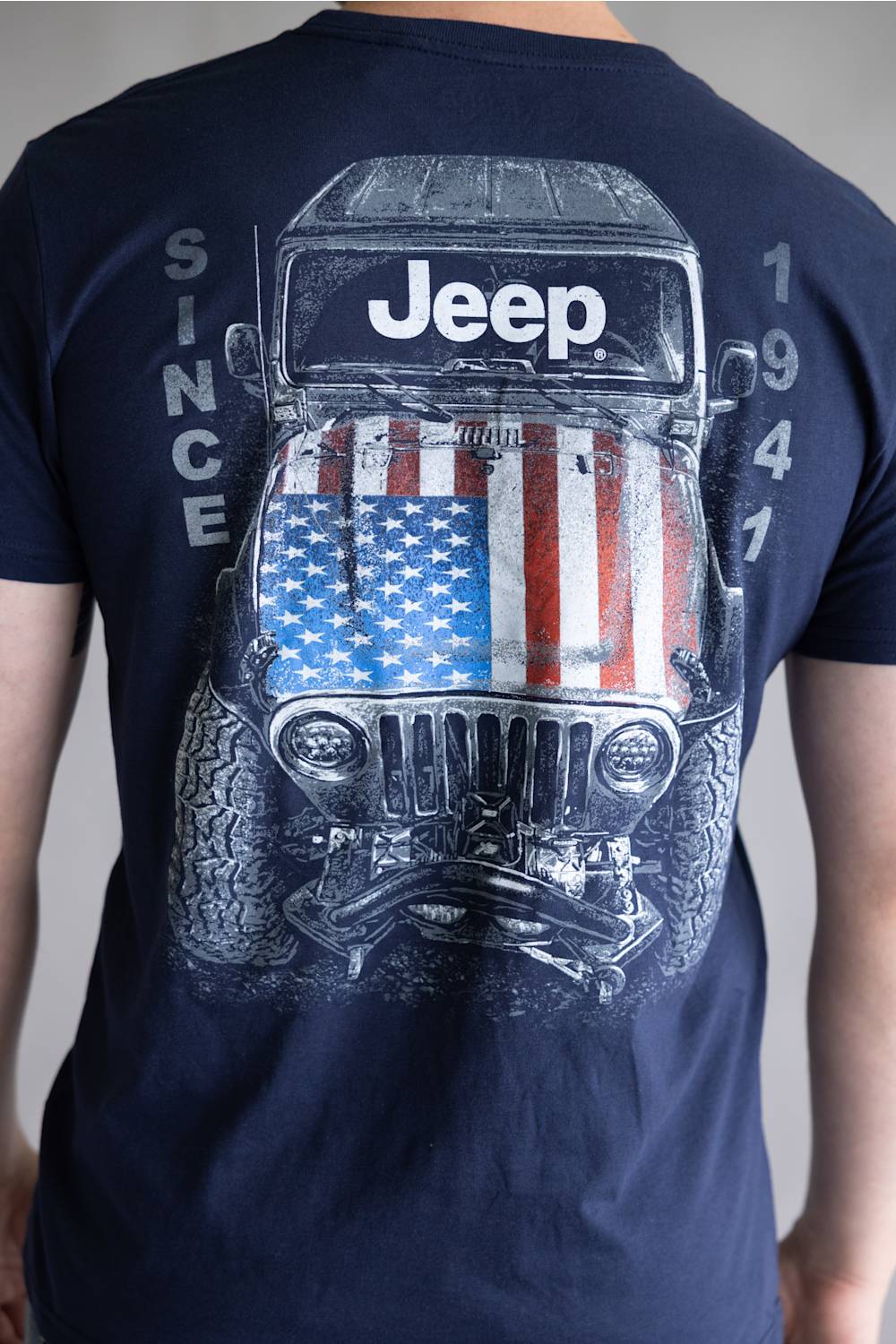 Jeep Big USA T-Shirt for Men in Navy | 3763-NAVY