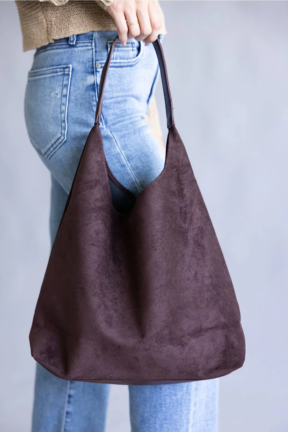 JOIA Slouchy Tote Bag for Women in Coffee | GMS-0060-CF