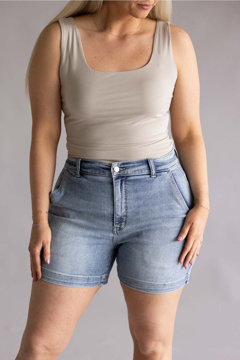 Judy Blue High Rise Trouser Denim Shorts for Women | 15289REG