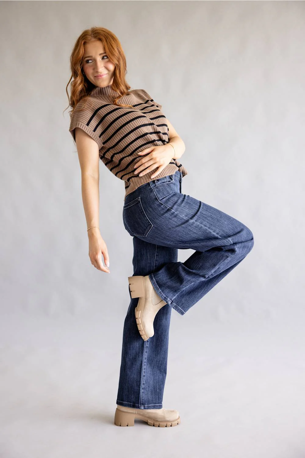 KanCan Norie High Rise Wide Leg Jeans for Women | KC20089D