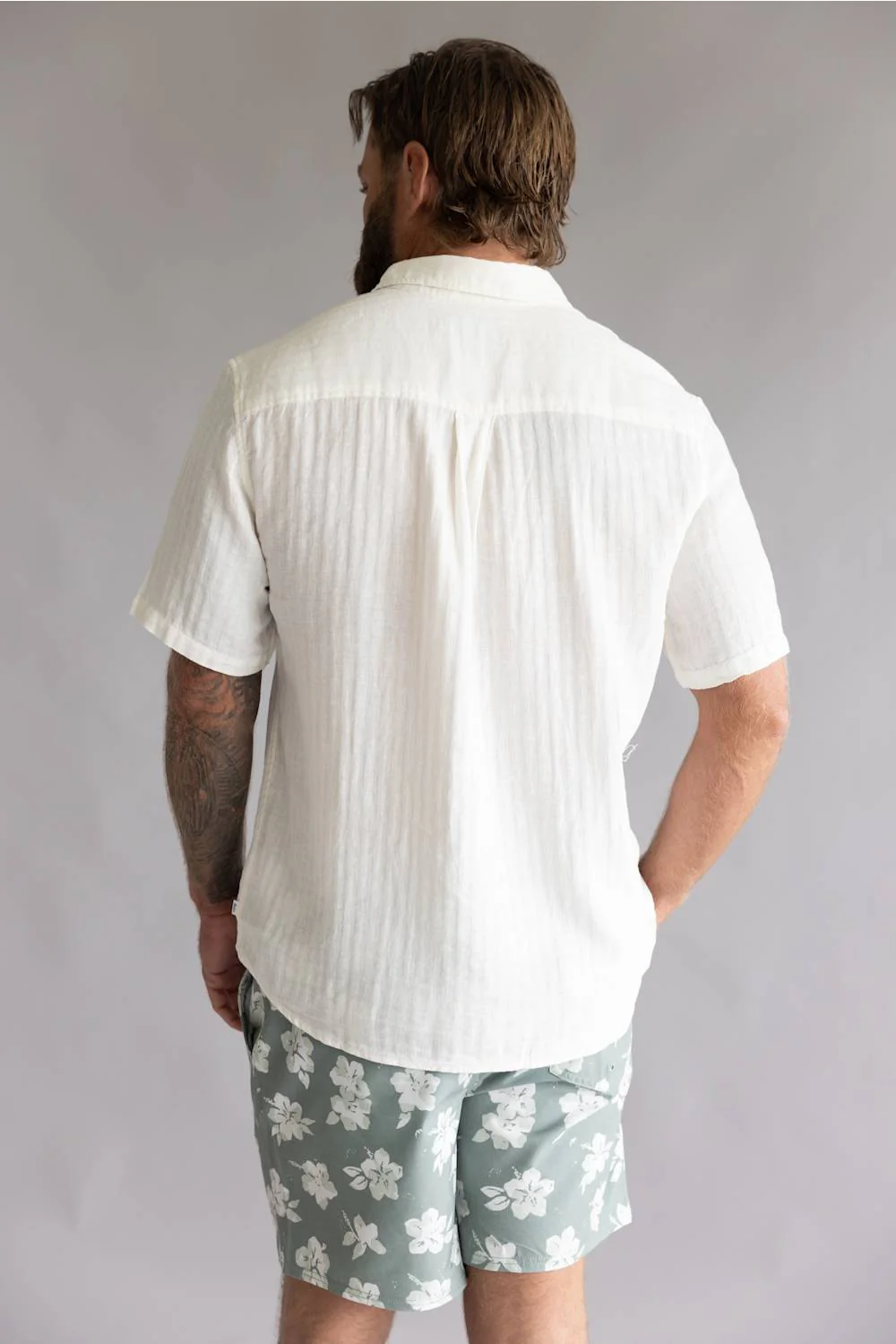 Katin Alan Solid Shirt for Men in Vintage White | KTNSHALS-VWHT-VINTAGE WHITE - Image 4