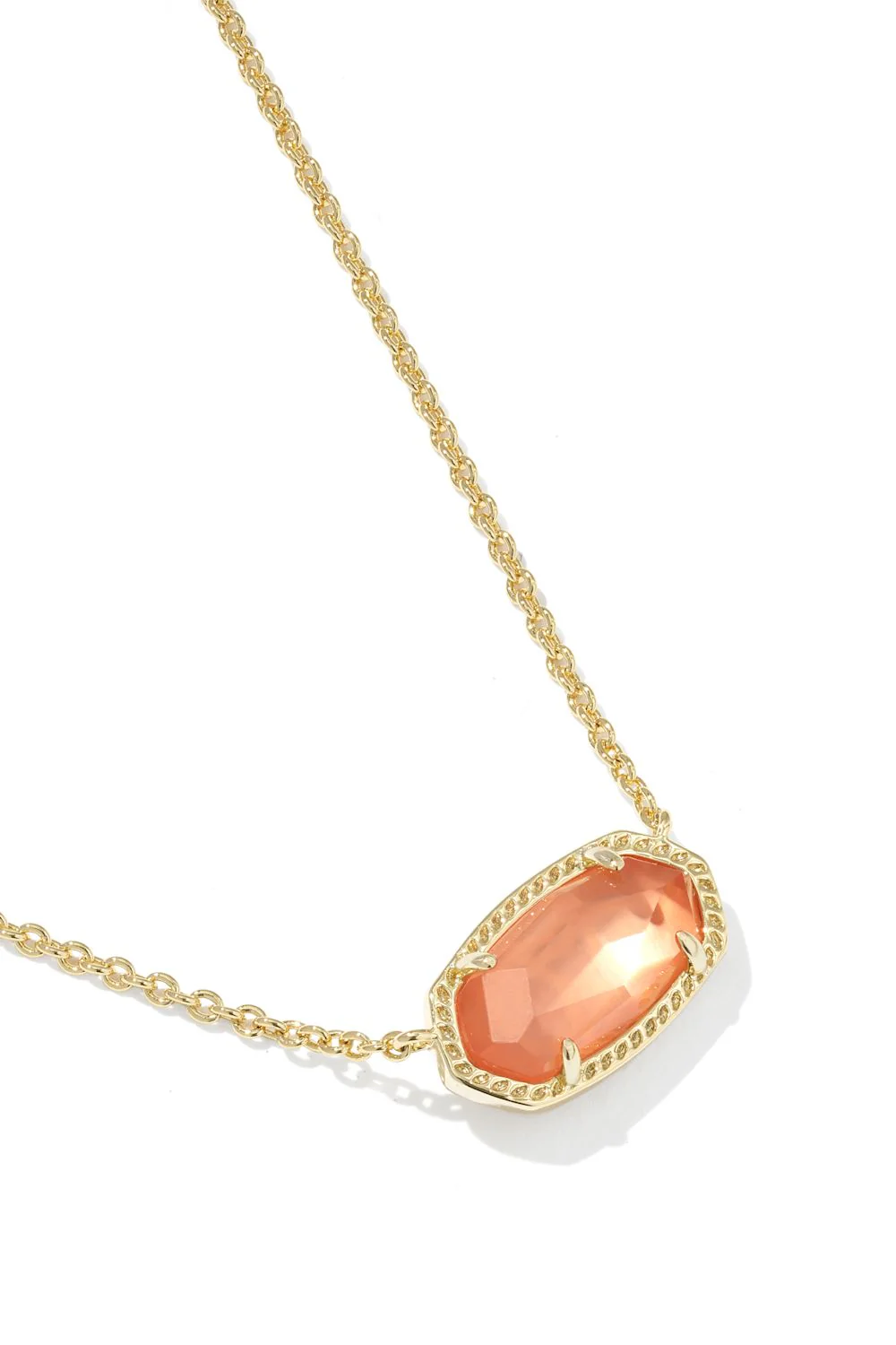 Kendra Scott Elisa Gold Pendant Necklace in Burnt Orange | 9608898189 - Image 2
