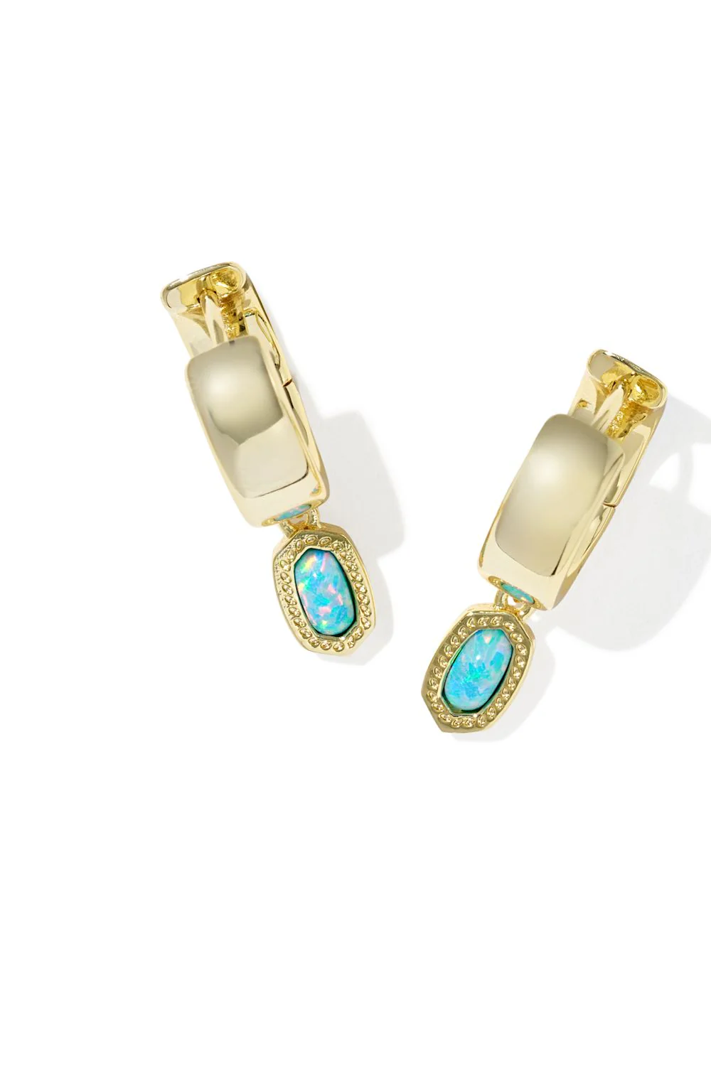 Kendra Scott Ellie Wide Huggie Gold Earrings - Image 2
