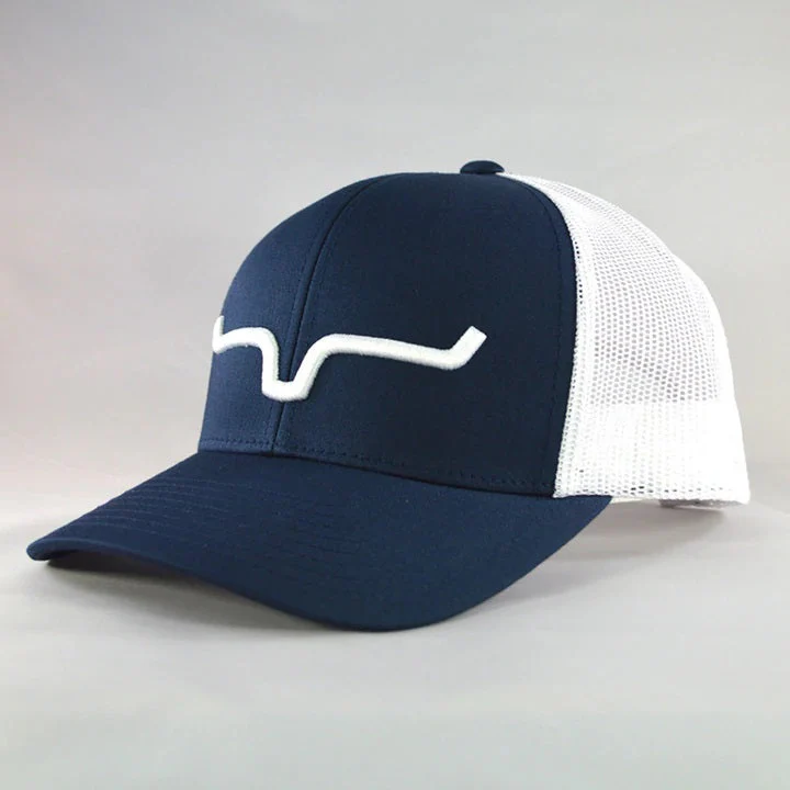 Kimes Ranch Weekly Trucker Hat for Men in Navy/White | S22-23201423-NAVYWHITE