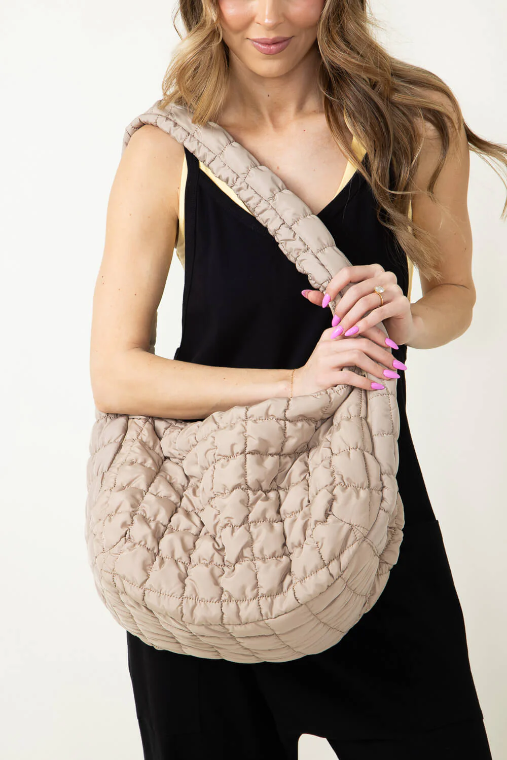 Large Carryall Quilted Puffer Bag for Women