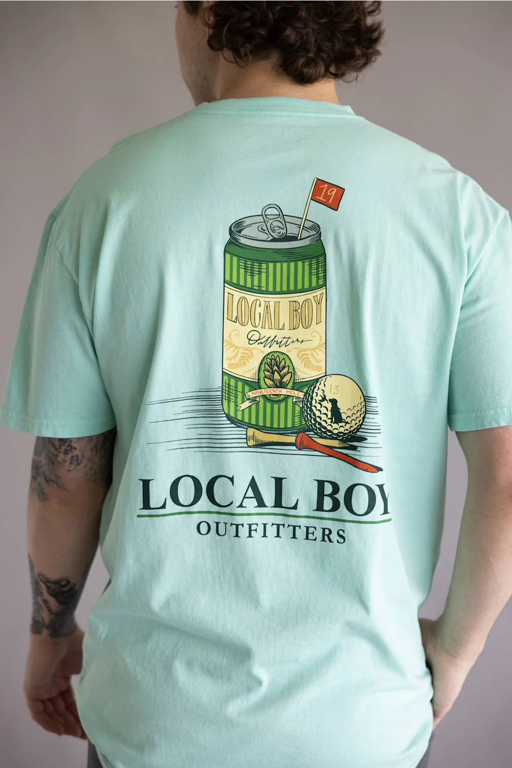 Local Boy 19th Hole T-Shirt for Men in Blue | L1000754-ISR-BLUE