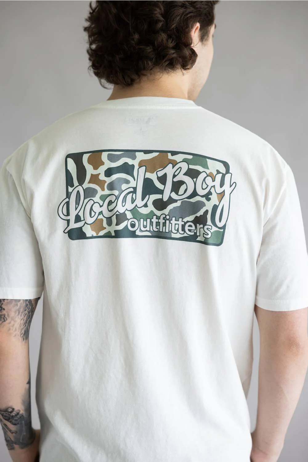 Local Boy Bluff Plate T-Shirt for Men in White | L1000696-WHT-WHITE