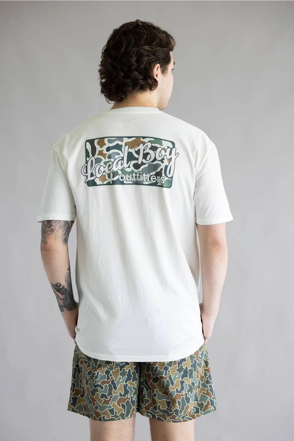 Local Boy Bluff Plate T-Shirt for Men in White | L1000696-WHT-WHITE - Image 5