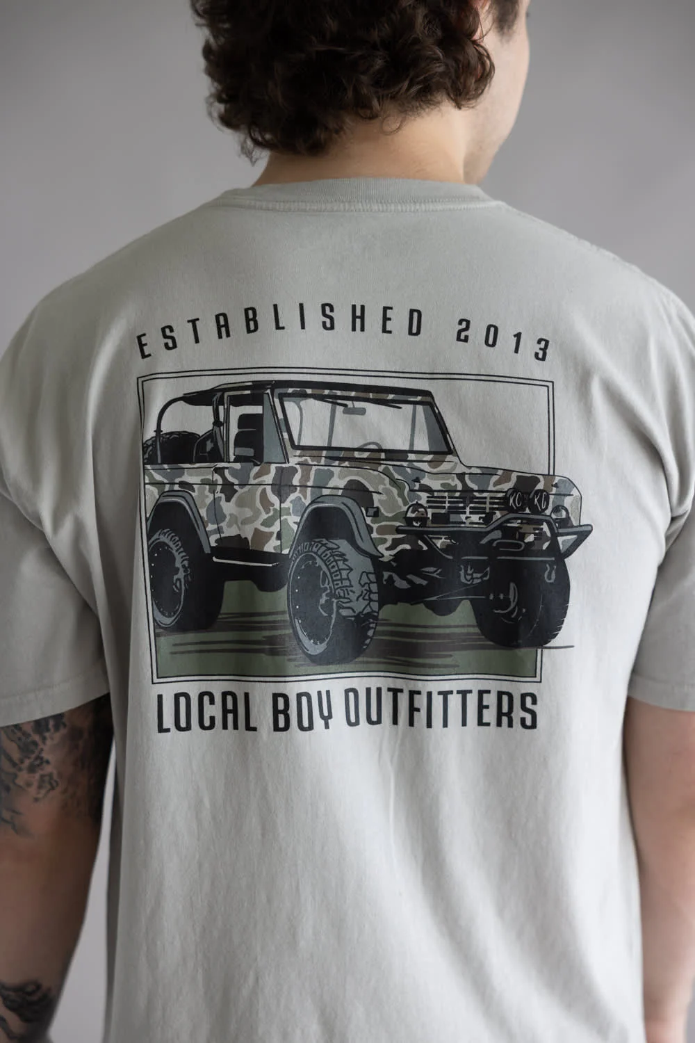 Local Boy Bronco T-Shirt for Men in Silver | L1000749-SIL-SILVER