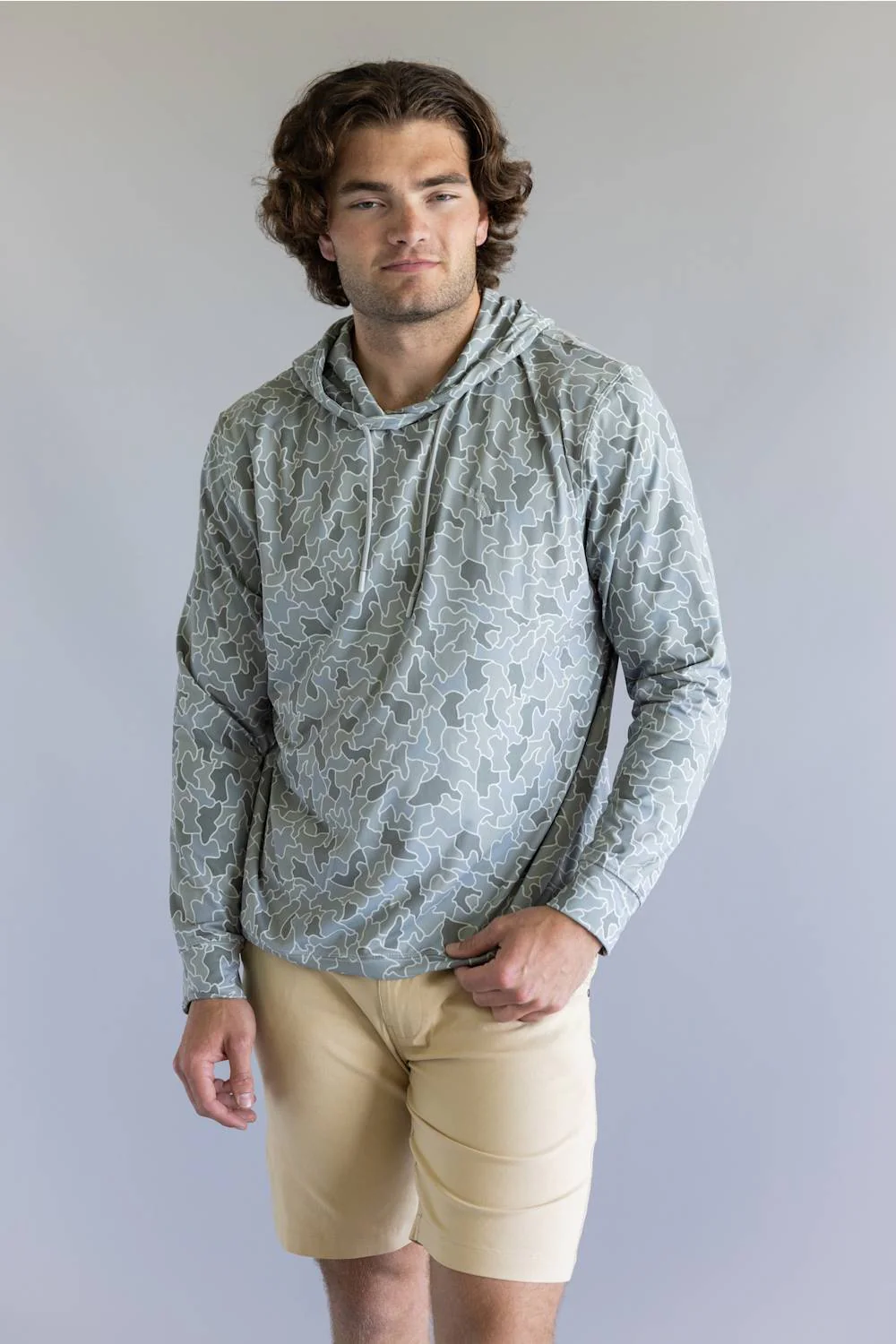 Local Boy Outfitters Hemlock Hoodie for Men in Grey | L1300035-CBSG-CAMO