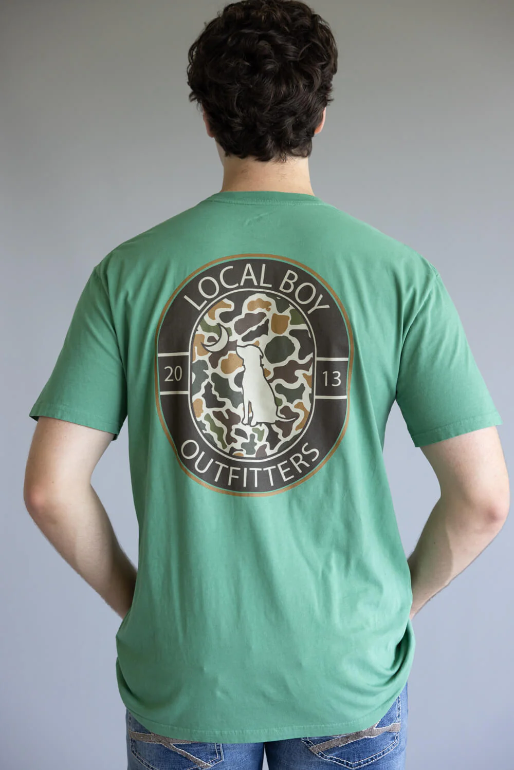 Local Boy Vintage Crest T-Shirt for Men in Green | L1000519-LTG