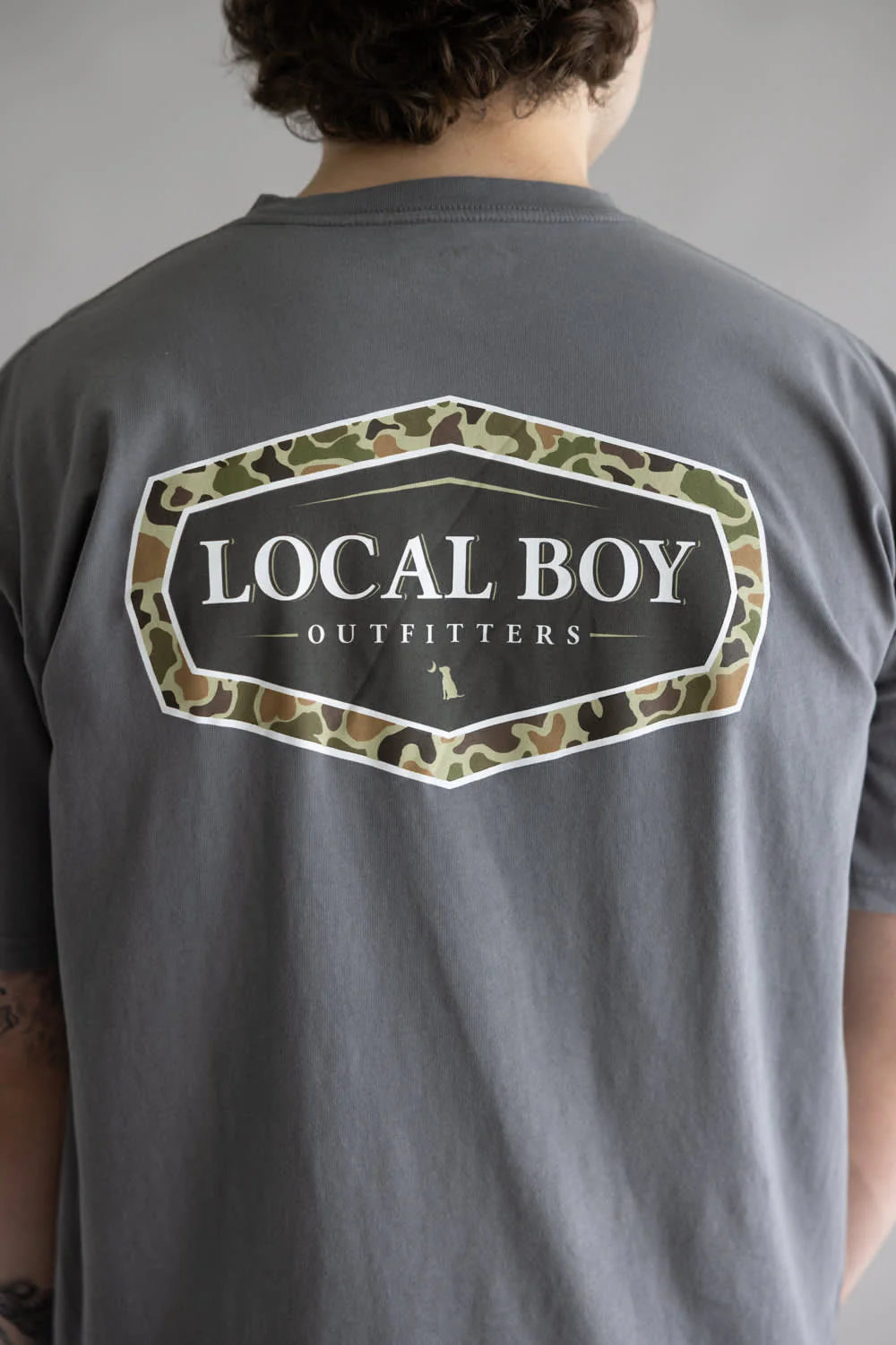Local Boy Vintage Emblem T-Shirt for Men in Grey | L1000627-GRY-GRAY
