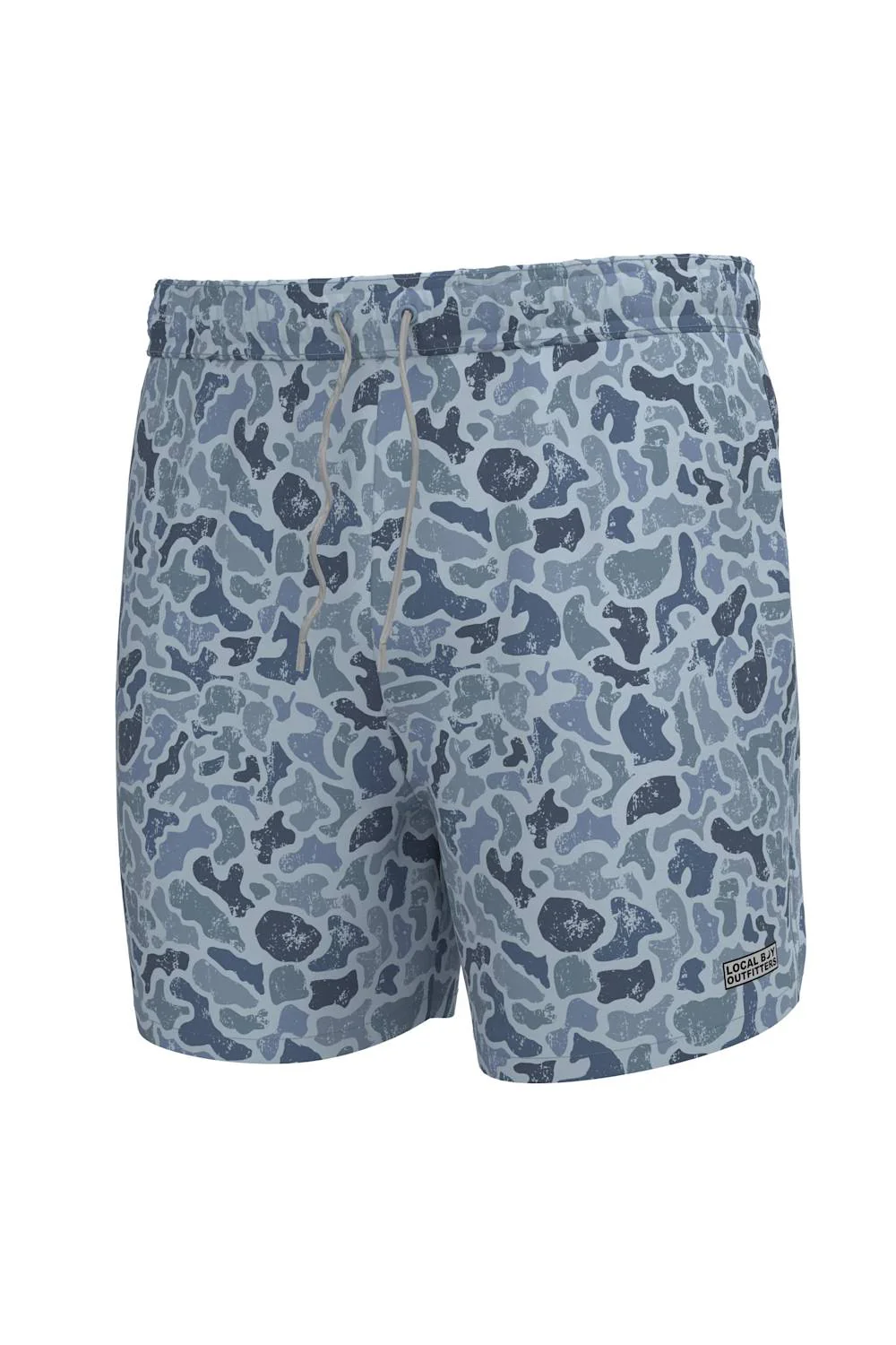 Local Boy Youth Bayview Swim Trunks for Boys in Blue Camo | L1800004-DLC