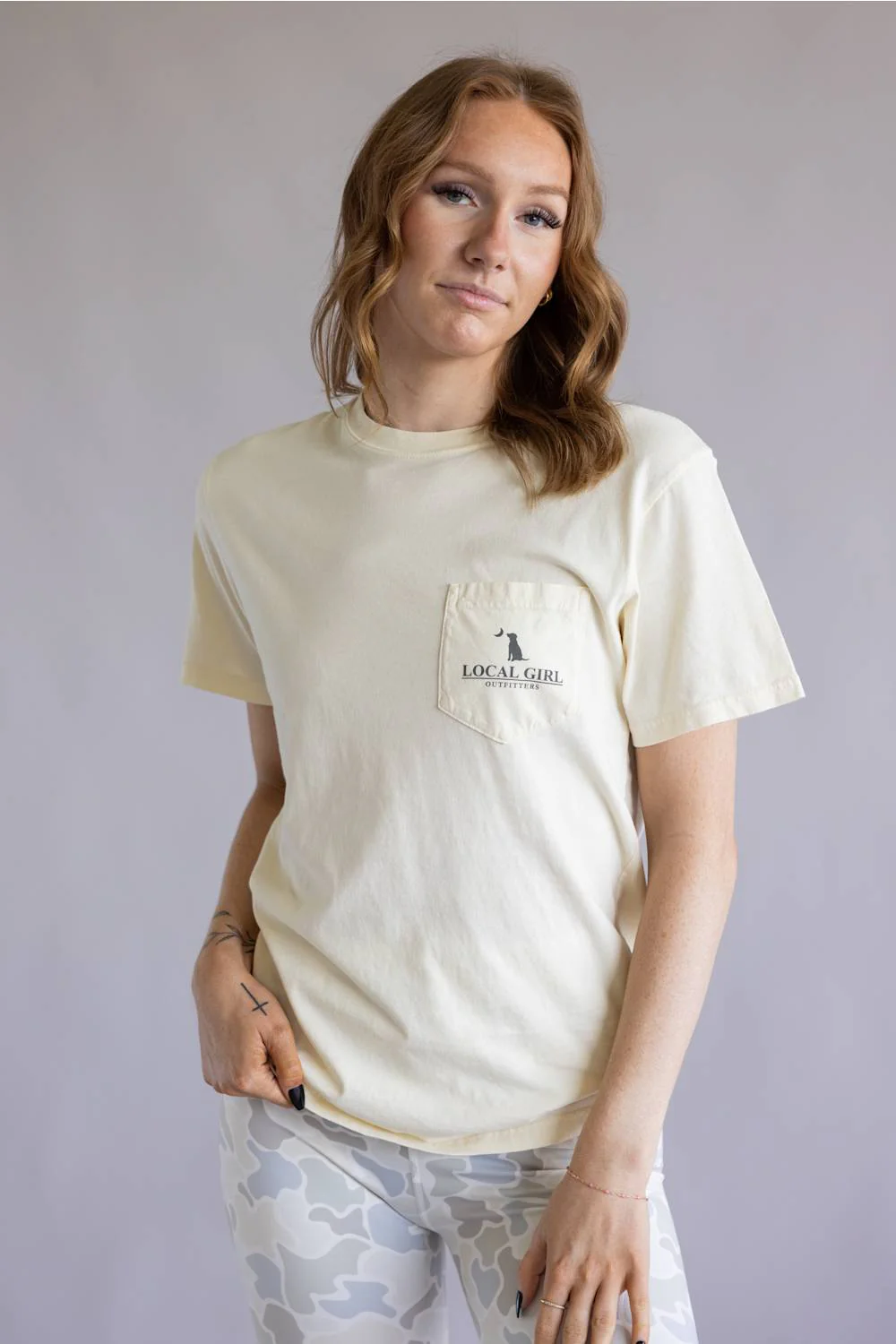 Local Girl Bluff Plate T-Shirt for Women in Ivory | L5100043-IVY - Image 2