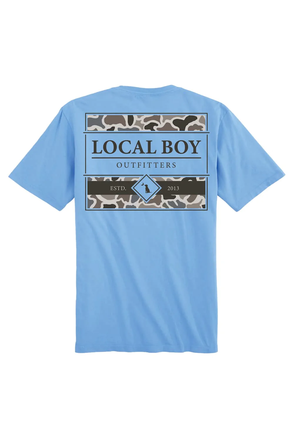 Local Boy Youth Framed Camo T-Shirt in Washed Denim | L0000181-WDM