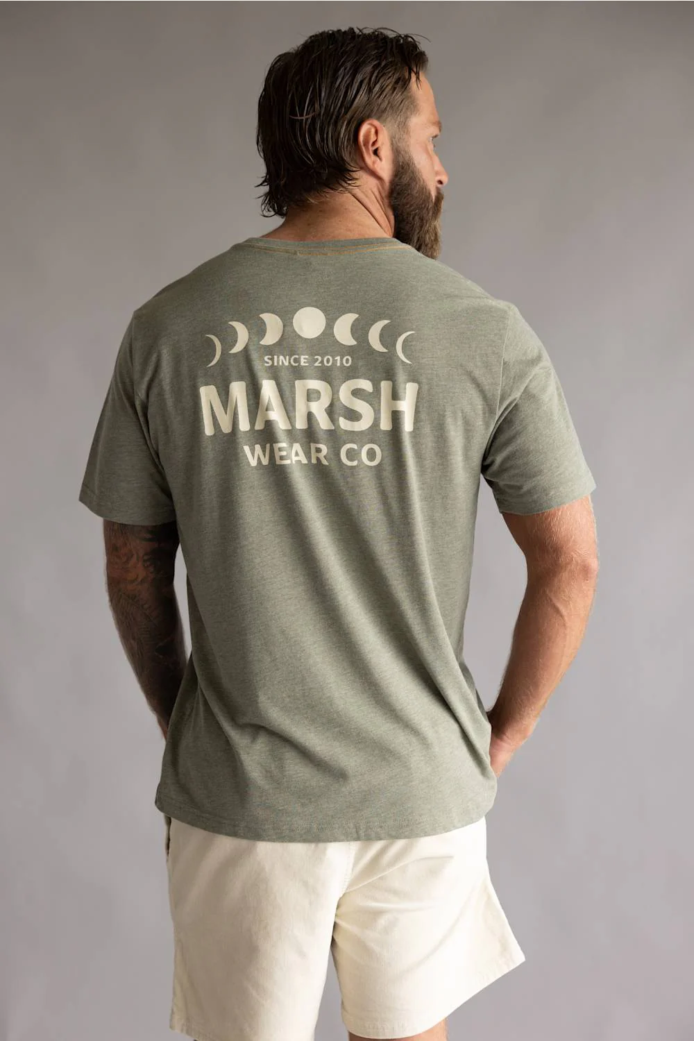 Marsh Wear Lunar T-Shirt for Men in Fossil Heather | MWT3096-FOSSIL HEATHER