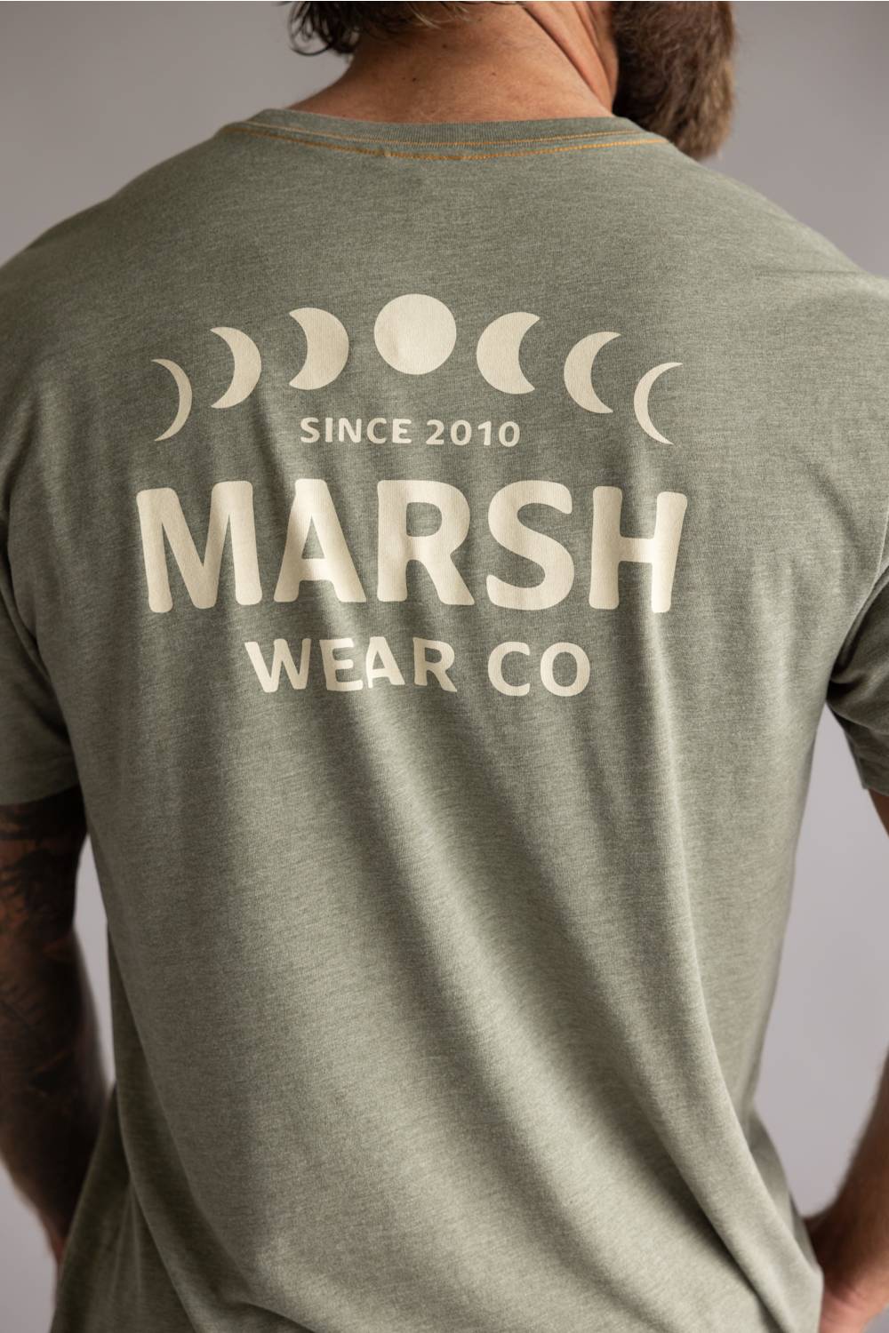 Marsh Wear Lunar T-Shirt for Men in Fossil Heather | MWT3096-FOSSIL HEATHER - Image 3