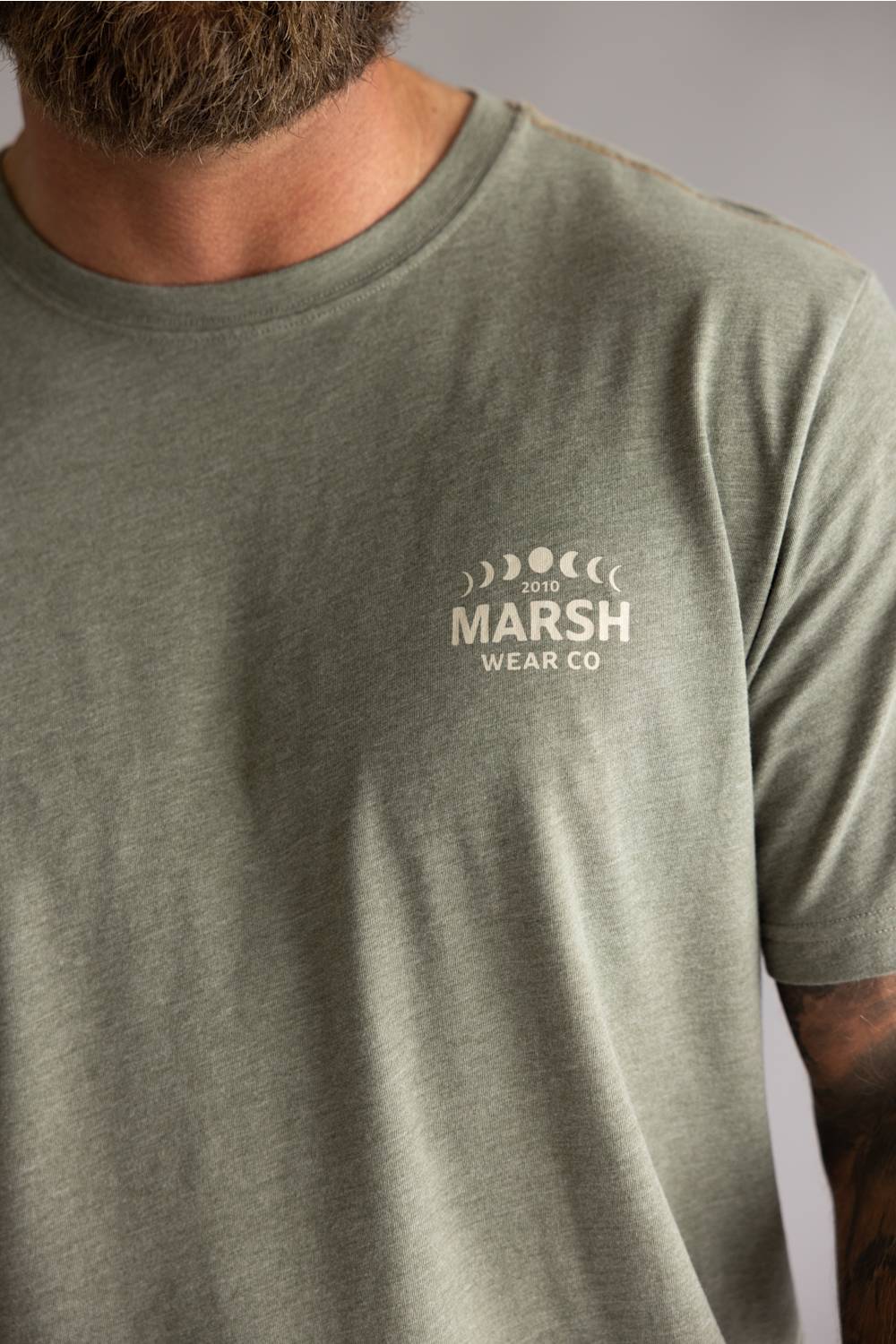 Marsh Wear Lunar T-Shirt for Men in Fossil Heather | MWT3096-FOSSIL HEATHER - Image 4