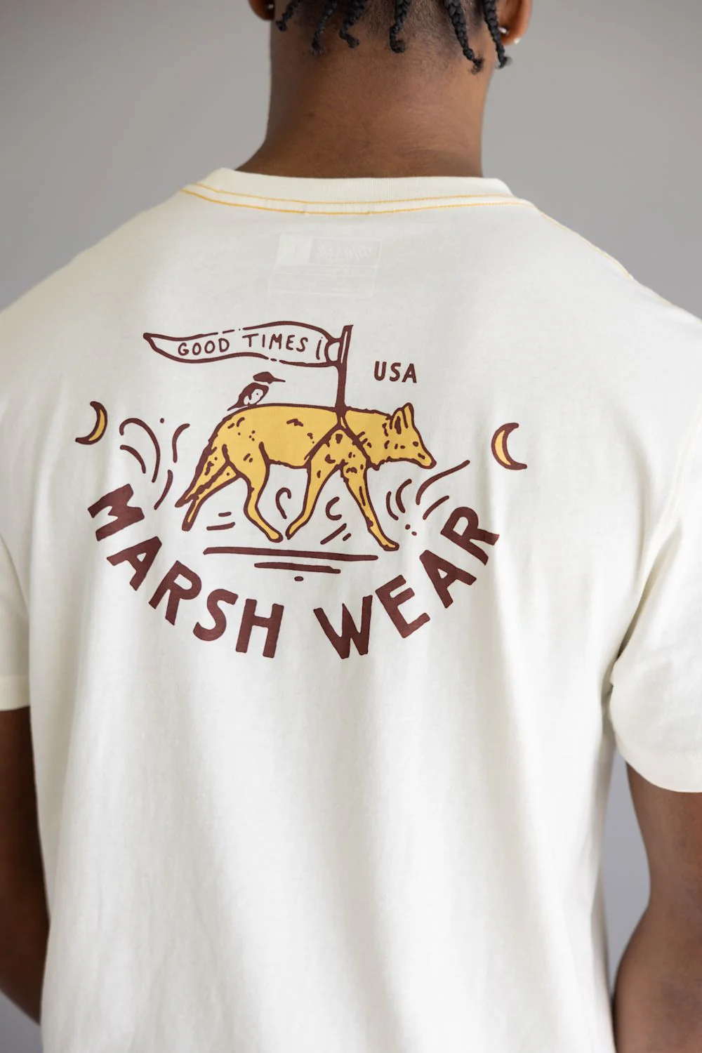 Marsh Wear Mission T-Shirt for Men in White | MWT1104-VINTAGE WHITE