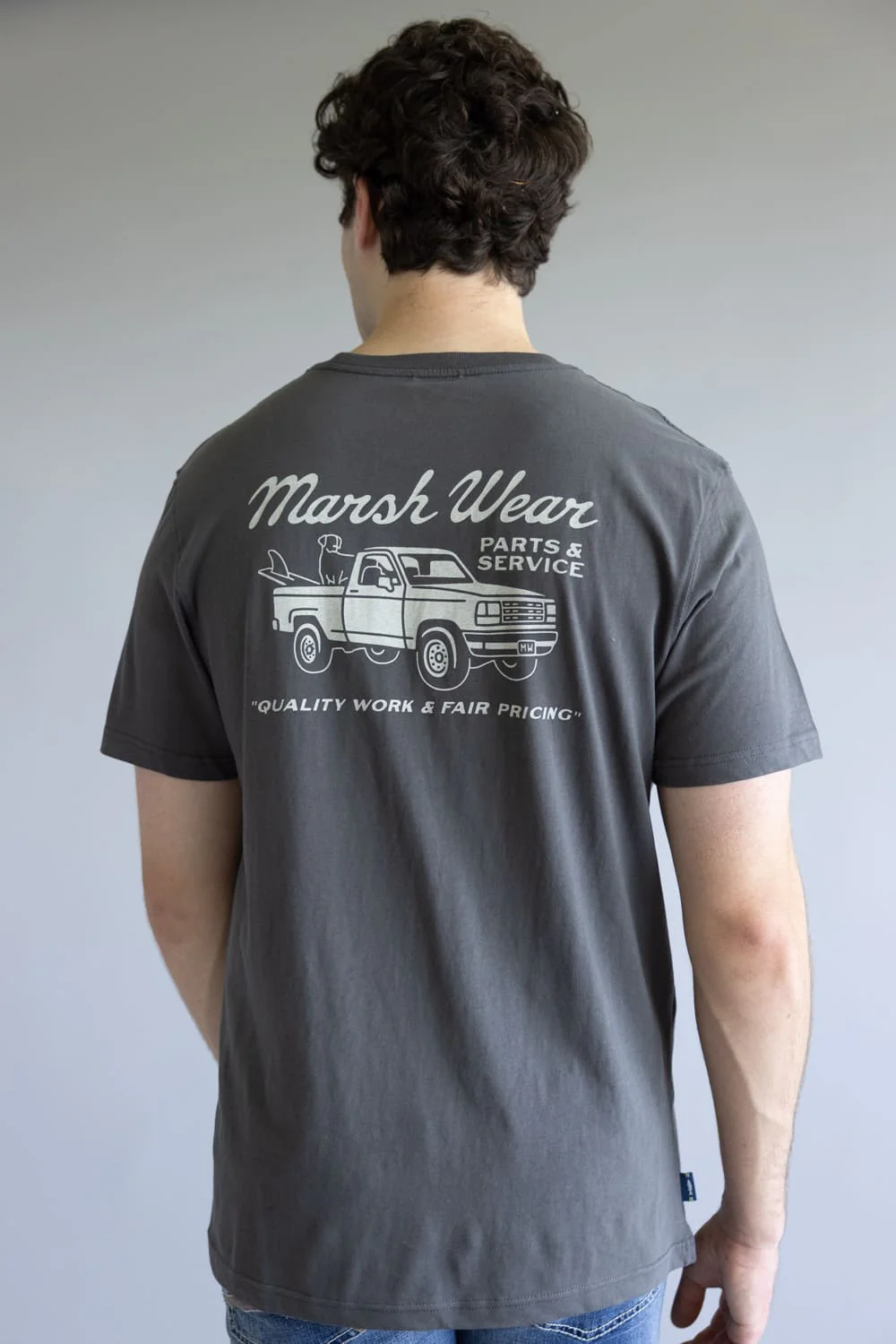 Marsh Wear Parts & Service T-Shirt for Men in Ash Grey | MWT1100-ASH