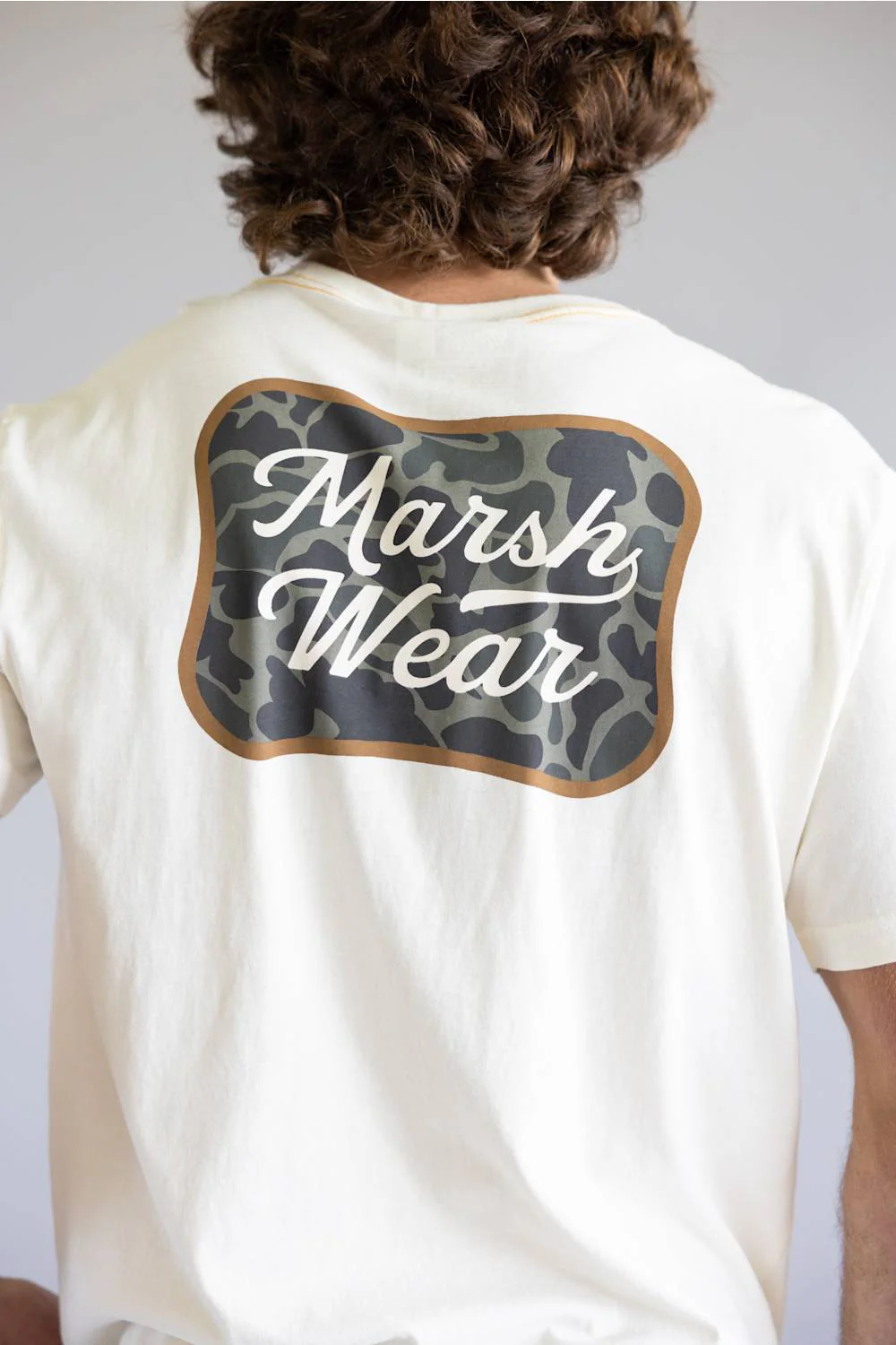 Marsh Wear Roadside Logo T-Shirt for Men in White | MWT1090-VWHT