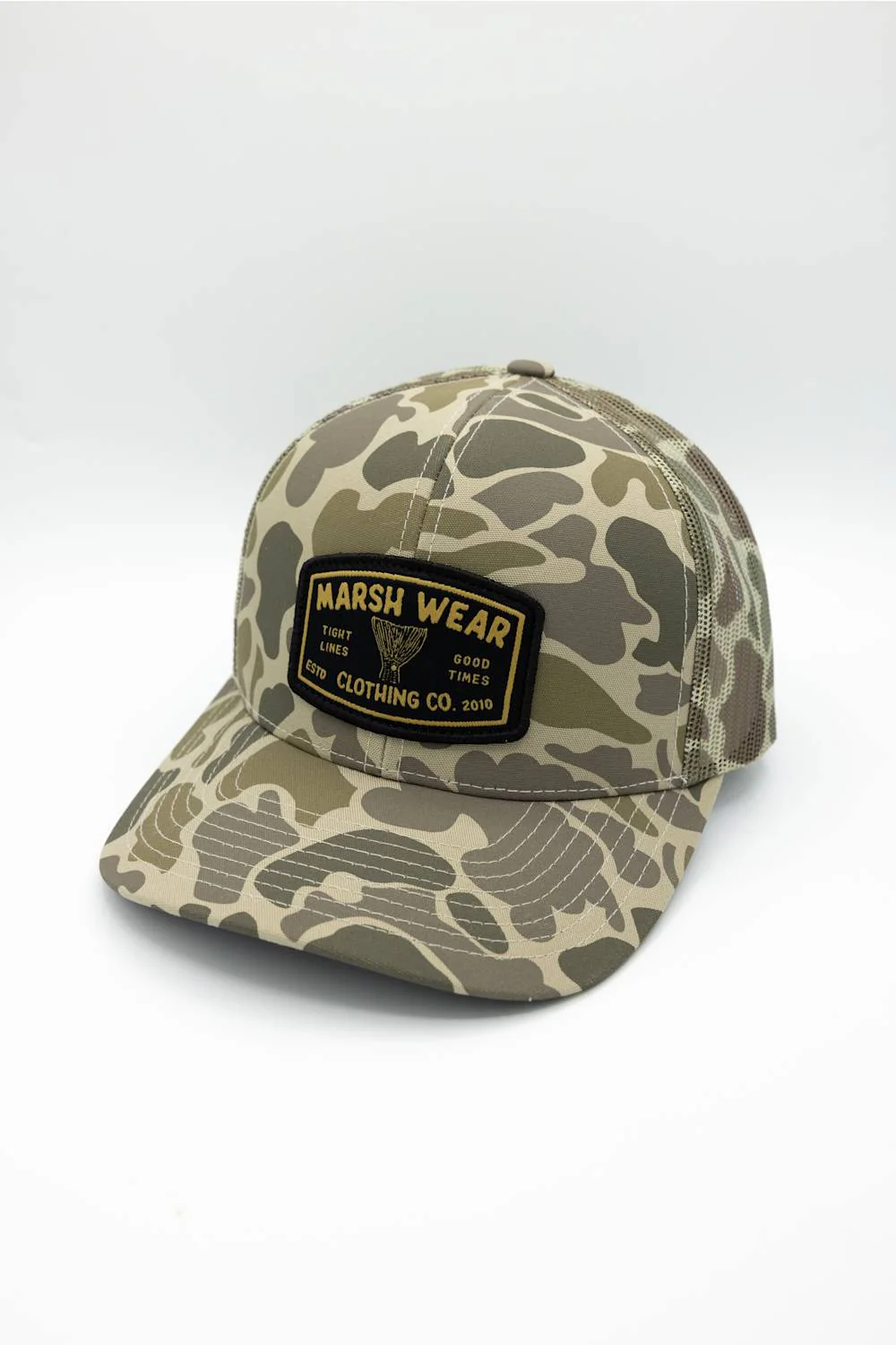 Marsh Wear Tight Lines Trucker Hat in Khaki Mallard Camo | MWC1071-KHMC-KHAKICAMO - Image 4