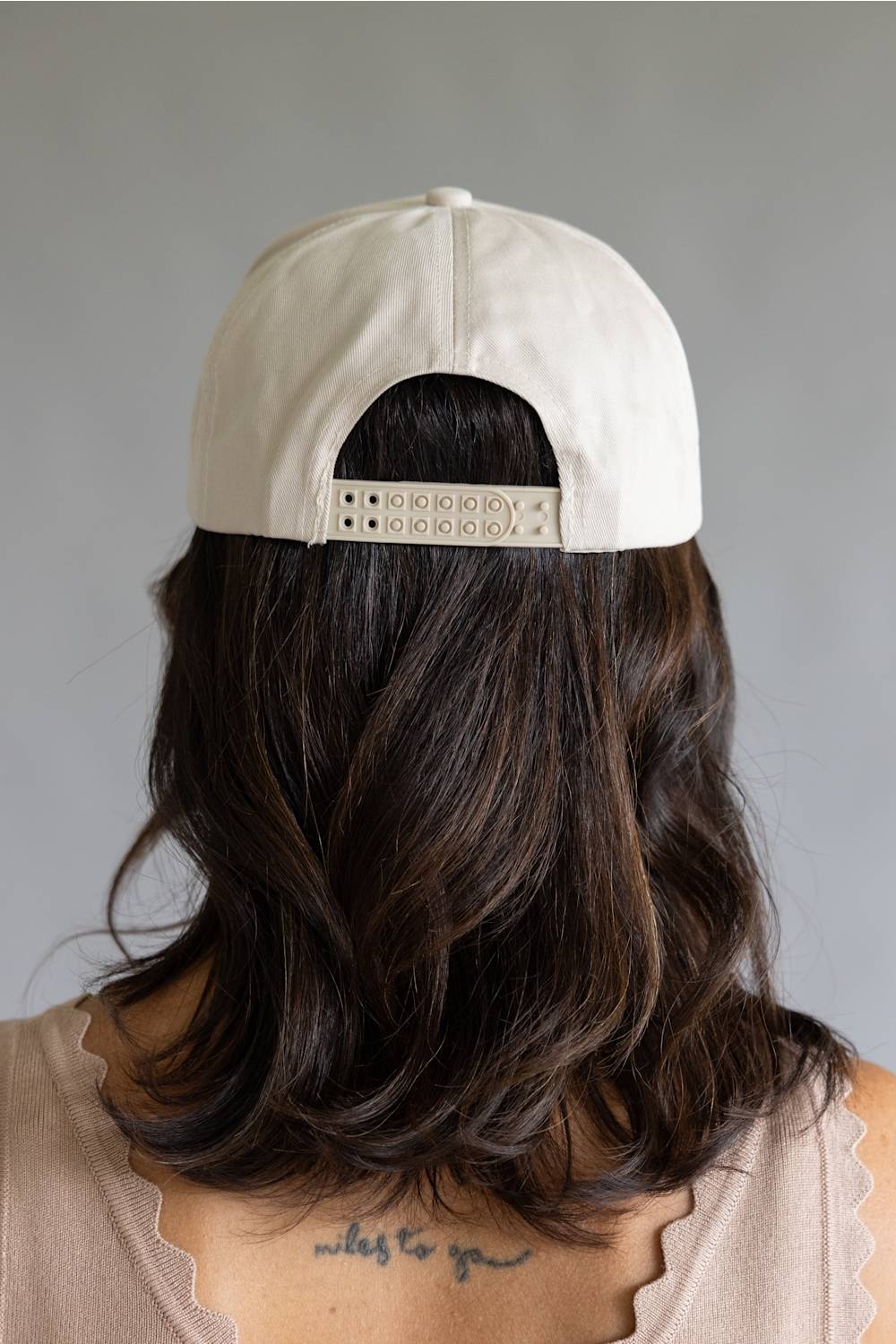 Meet Me at the Lake Trucker Hat for Women in Beige | WWH380BMML - Image 5