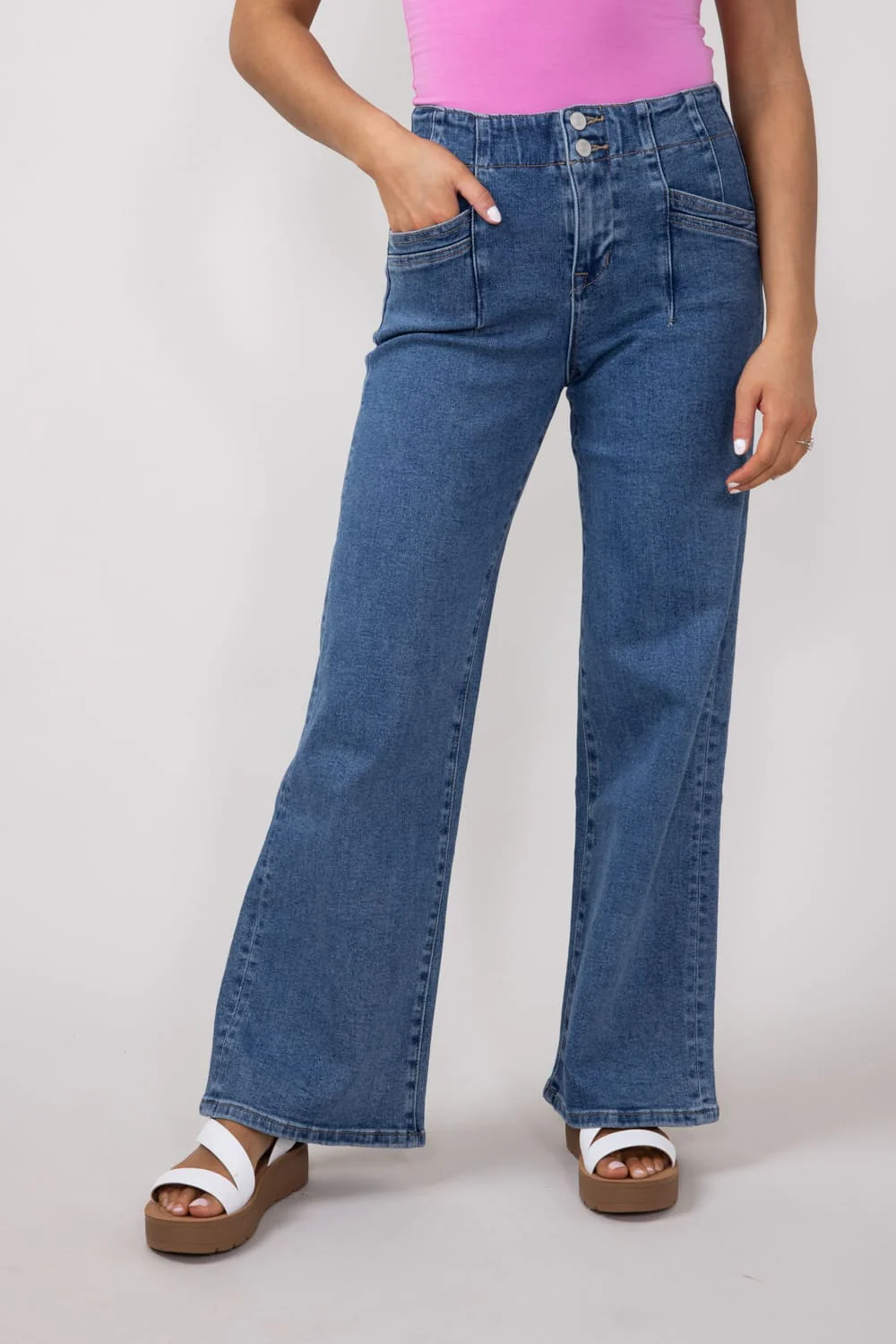 Mica High Rise Wide Leg Jeans for Women