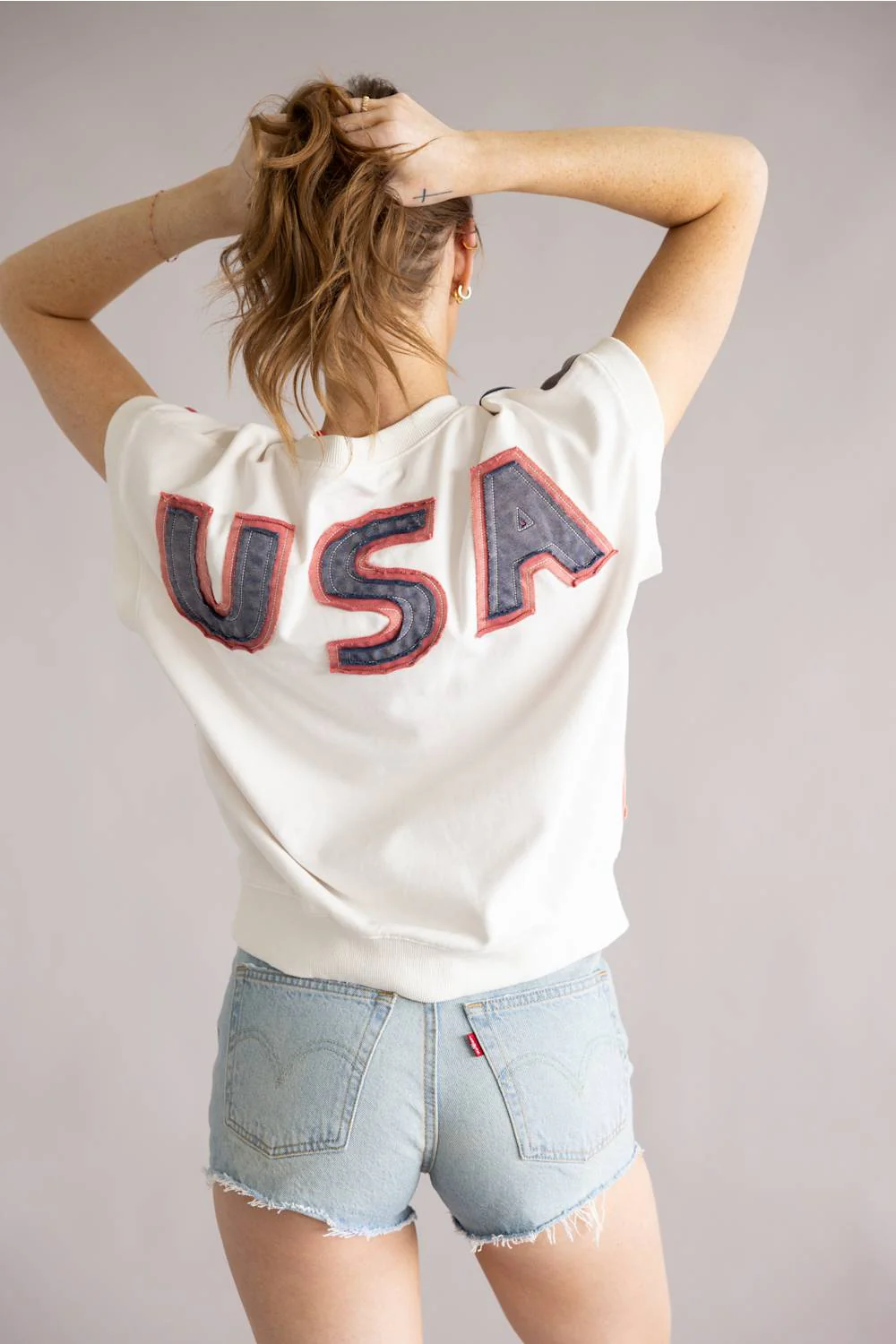 Mittoshop USA Short Sleeve Sweatshirt for Women - Image 2