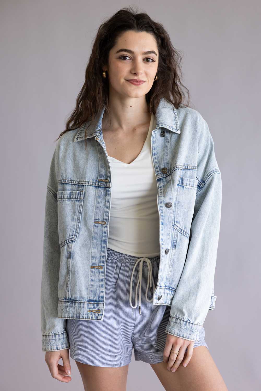 Mustard Seed Denim Jacket for Women | DS0548-LTDENIM