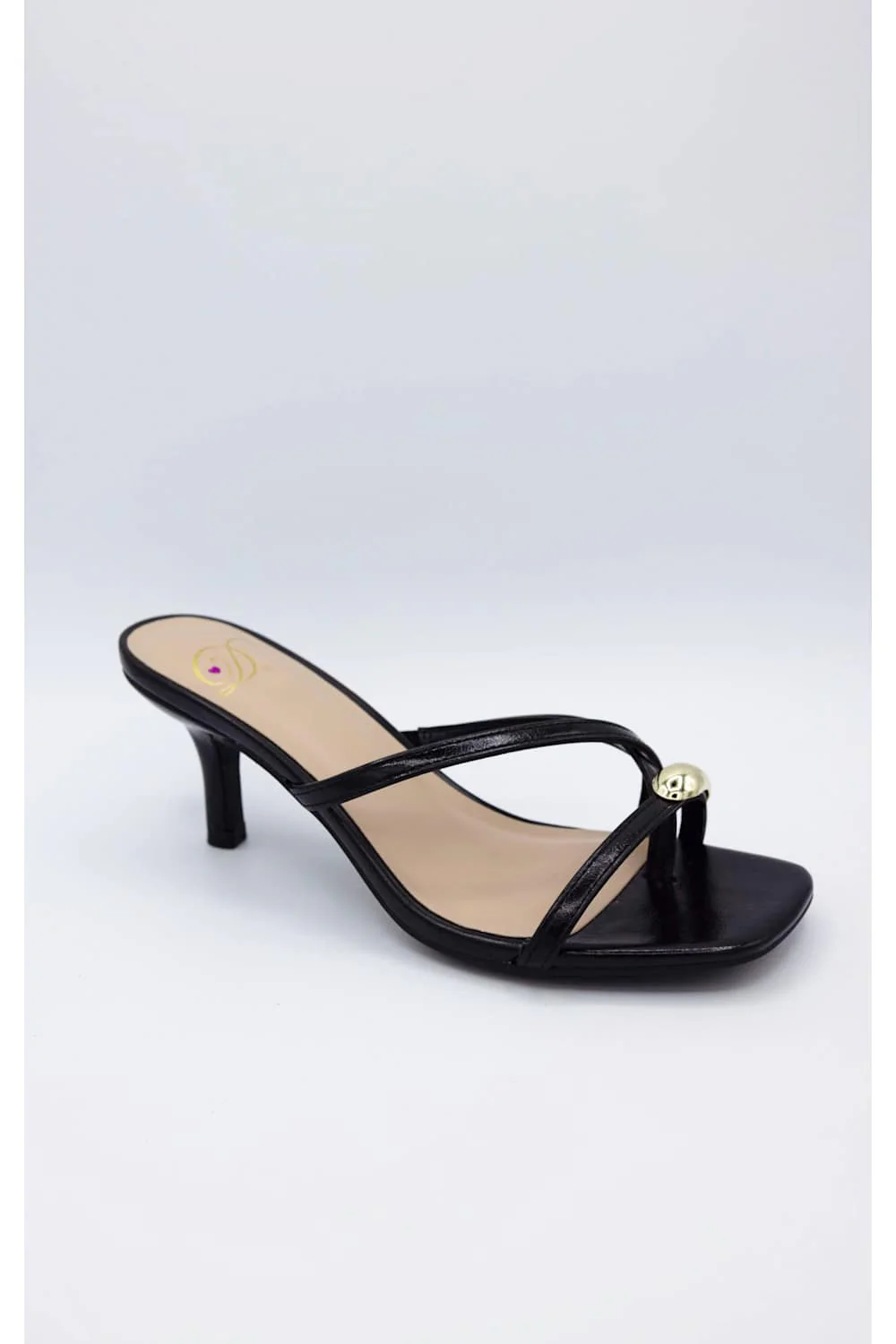 My Delicious Cane Kitten Heels for Women in Black | CANE-BLACK