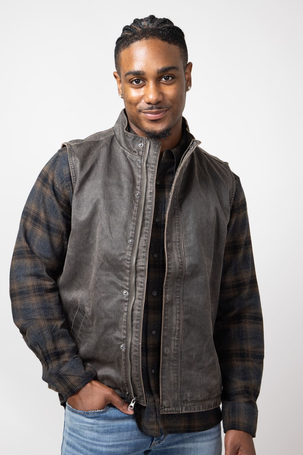 North River Cotton Suede Vest for Men