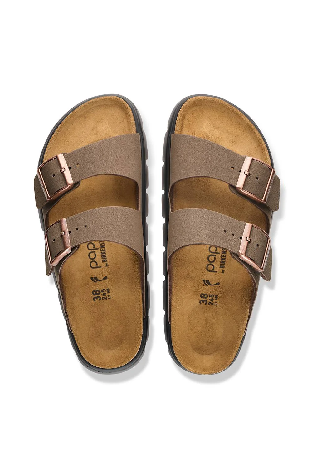 Papillio by Birkenstock Arizona Pap Chunky Sandals for Women in Mocha | 1033056 - Image 2