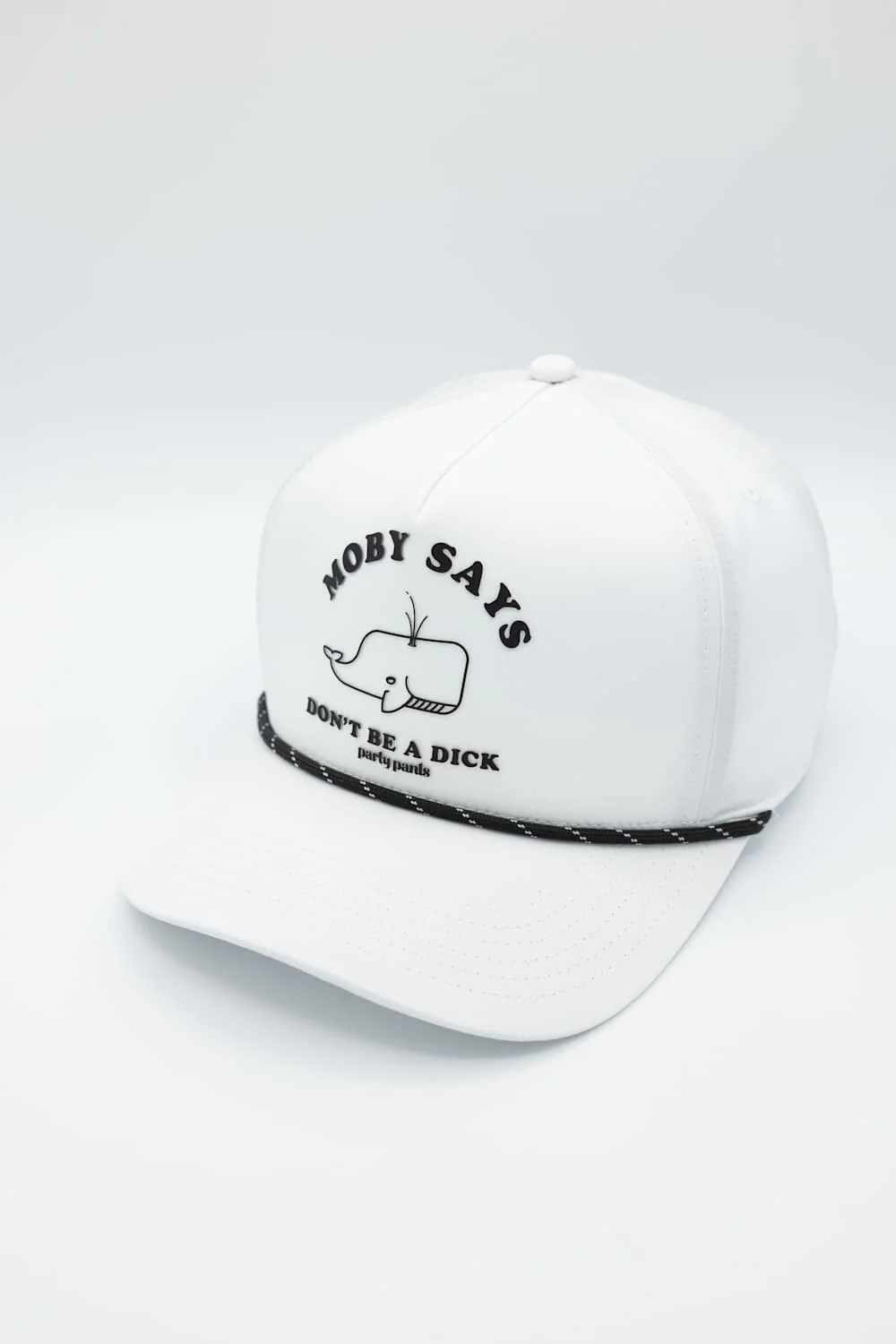 Party Pants Moby Says Snapback Hat for Men in White | PPH26111-WHT - Image 4