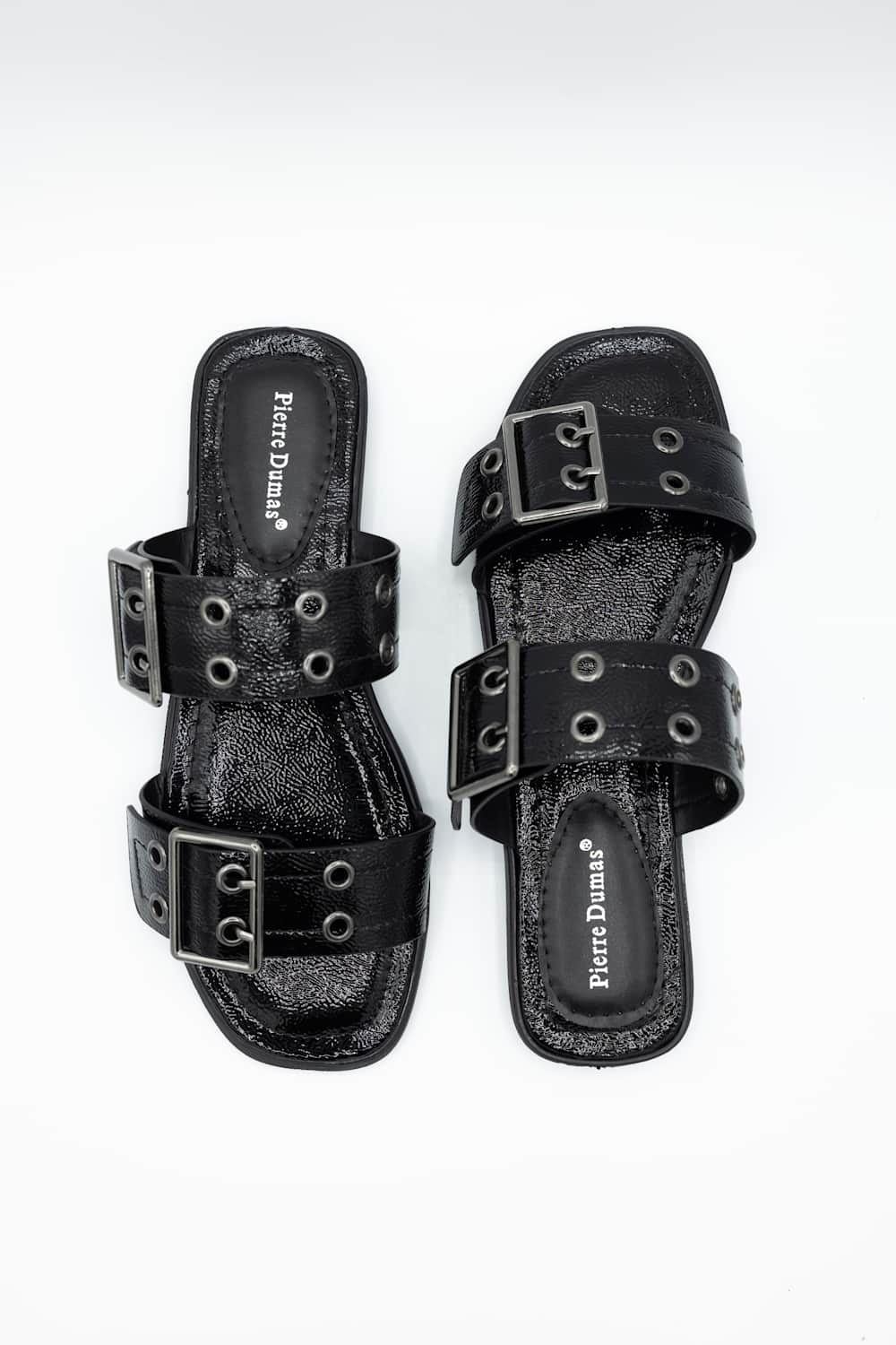 Pierre Dumas Empress Buckle Slide Sandals for Women
