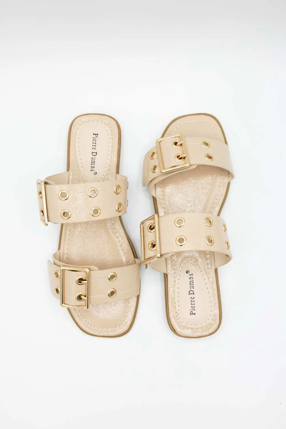 Pierre Dumas Empress Buckle Slide Sandals for Women - Image 2