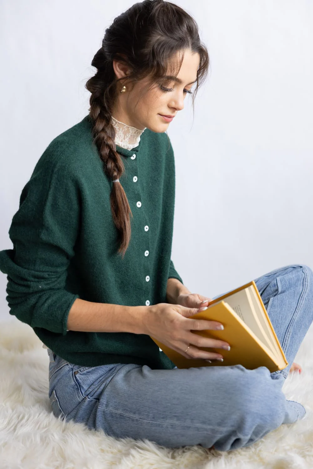 Things Between Piper Cardigan for Women in Forest Green | TBW237-FORGRN - Image 2