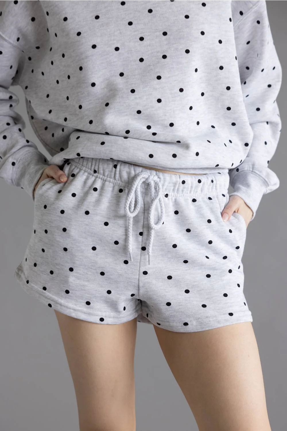 Polka Dot Fleece Short for Women