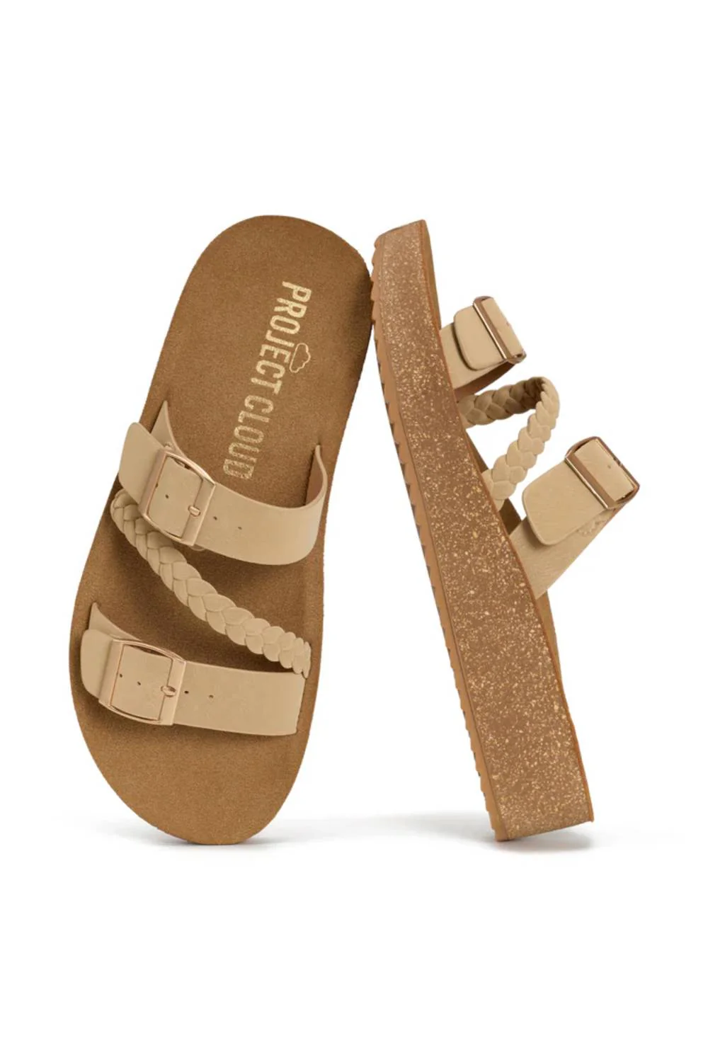 Project Cloud Kauai Platform Sandals for Women in Almond | PCD-103 ALMOND