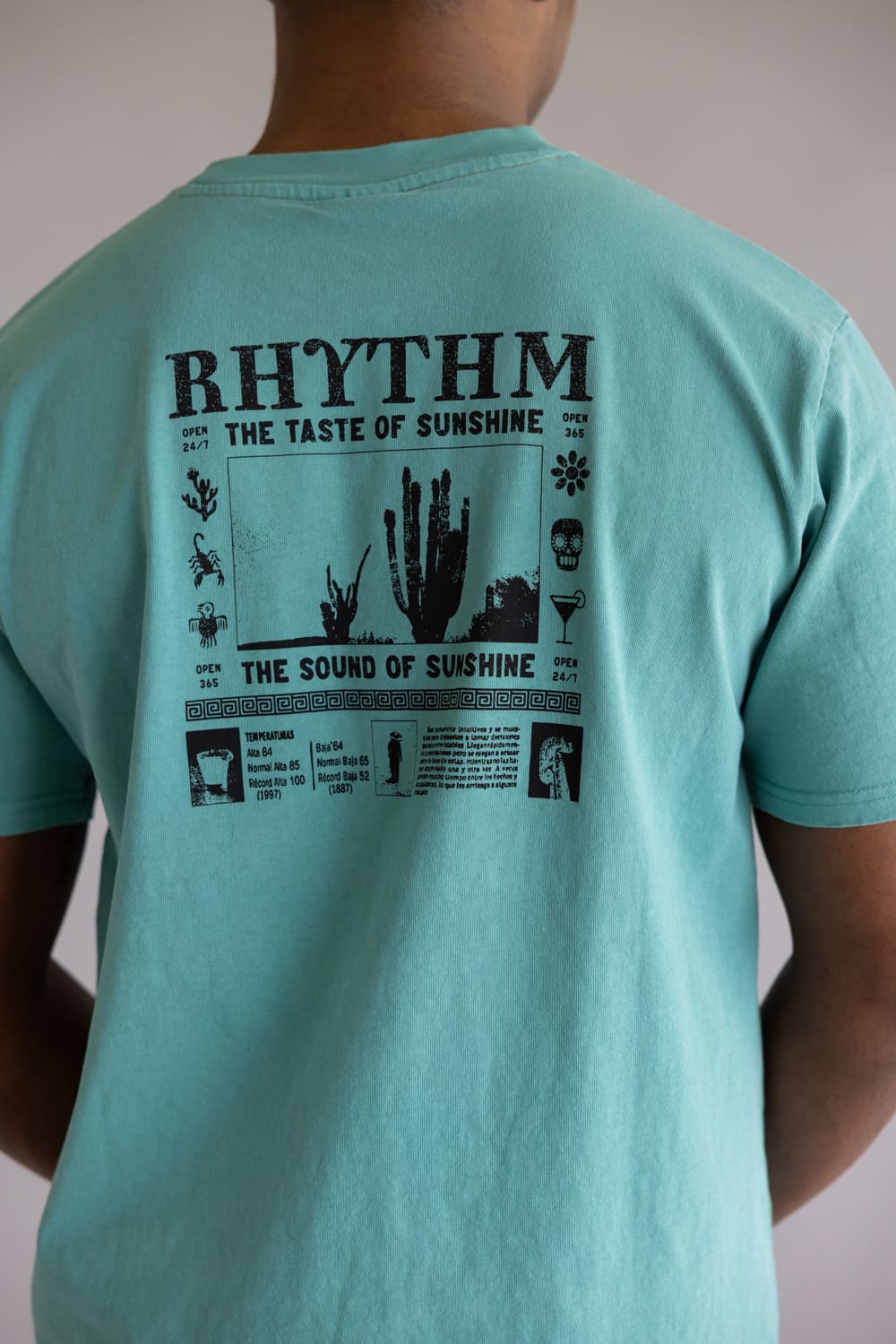 Rhythm Cactus Vintage T-Shirt for Men in Wasabi | 0126M-PT05-WAS WASABI