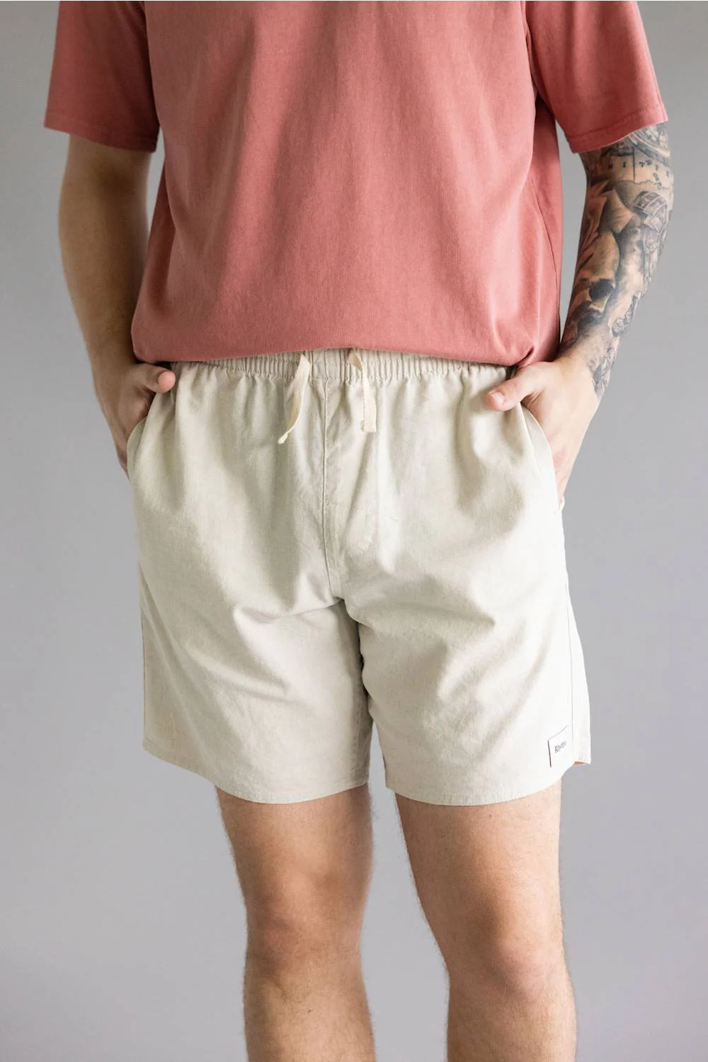 Rhythm Classic Linen Jam Shorts for Men in Sand | CLA24M-JA11-SAN