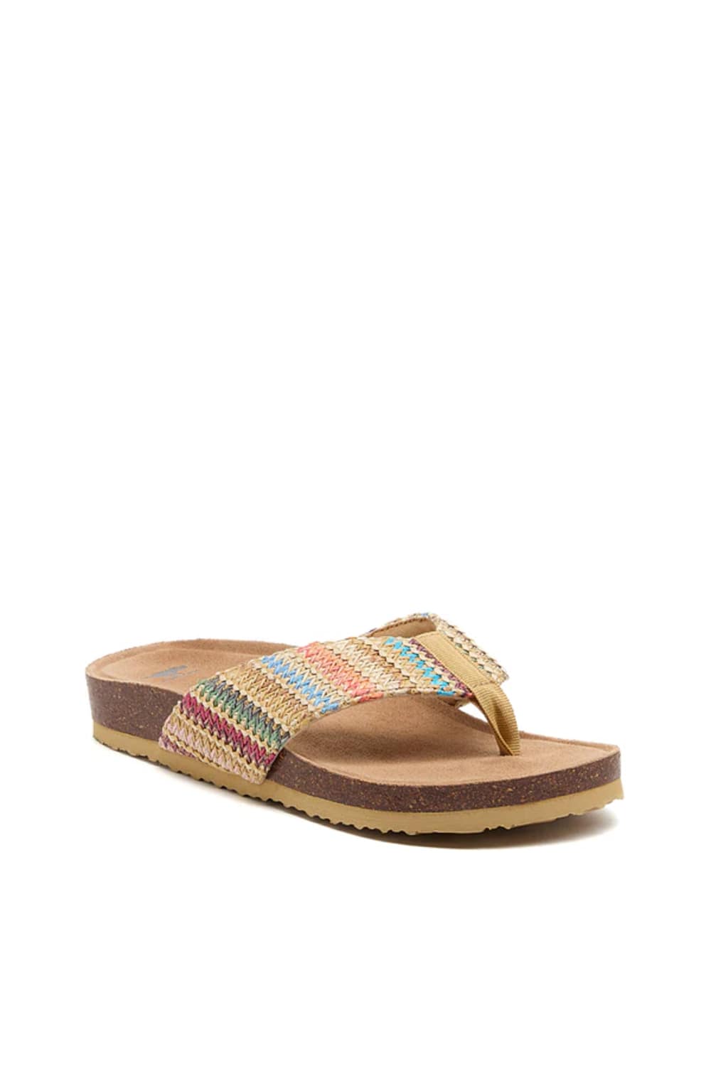 Rocket Dog Aloha Raffia Slide for Women in Natural/Multi | ALOHA-NATURAL