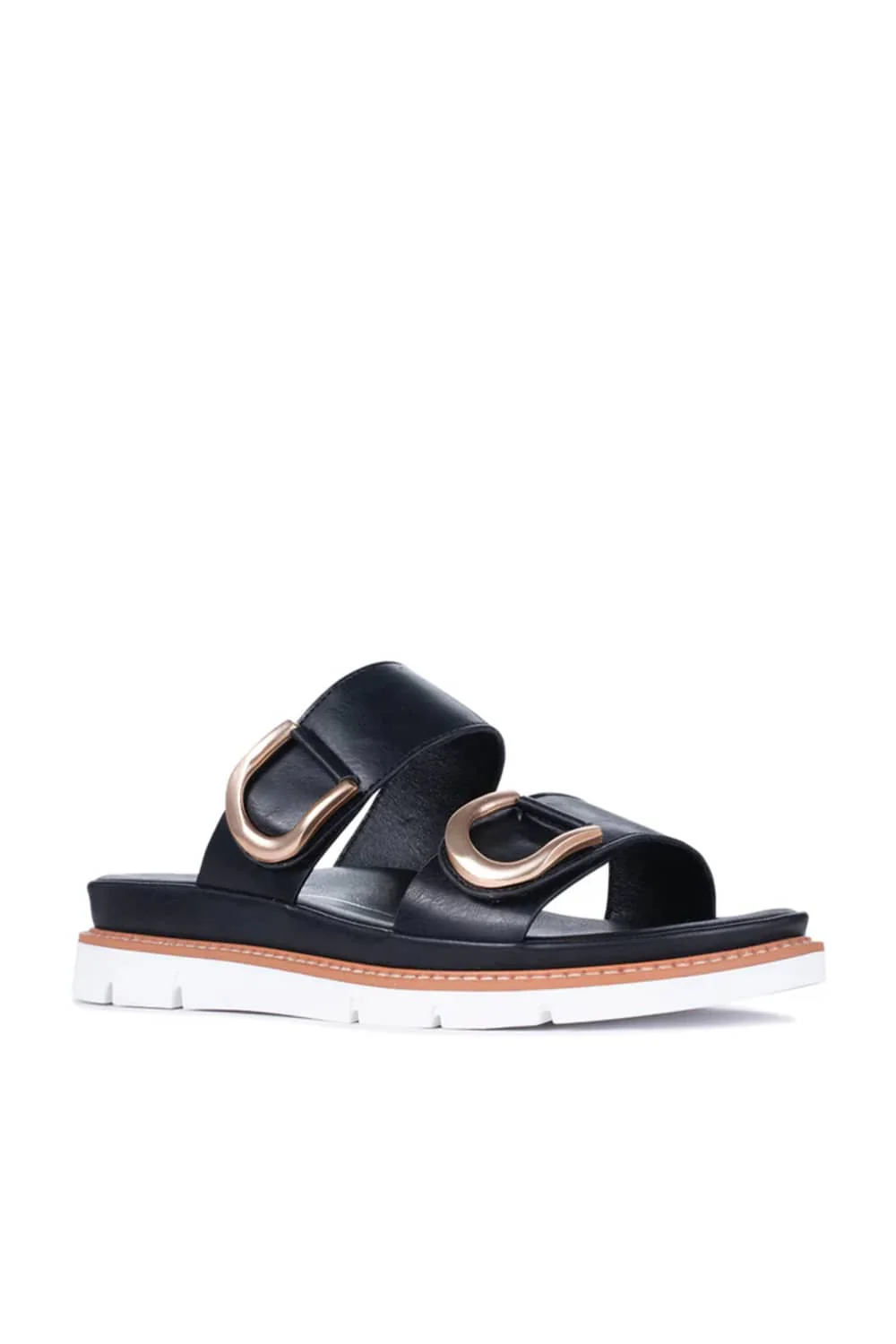 Los Cabos San Flatform Sandals for Women in Black | L2607-001