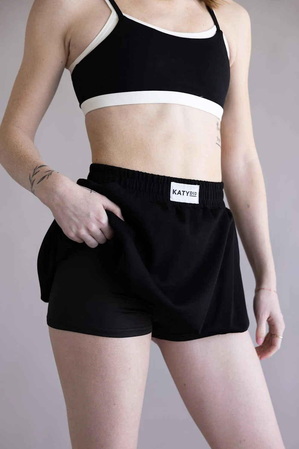 Katydid Scuba Bubble Skort for Women in Black | KDC-SKT-250-BLK - Image 2