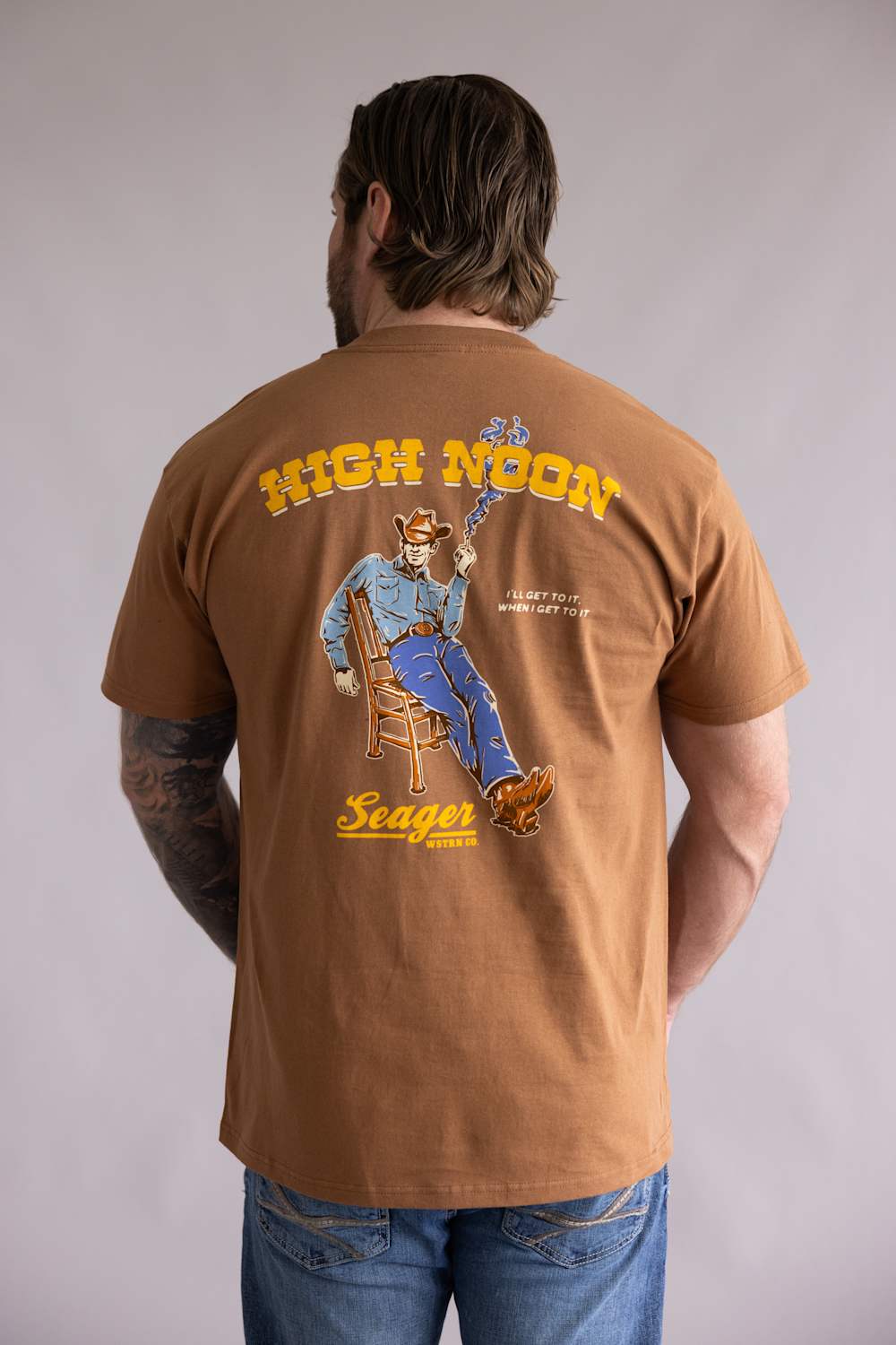 Seager High Noon T-Shirt for Men in Brown Sugar | MTSP26HGHNOBRN3
