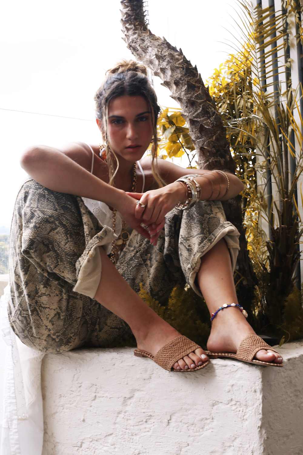 Shu Shop Dixie Slide Sandals for Women in Taupe | DIXIE-TAUPE - Image 2