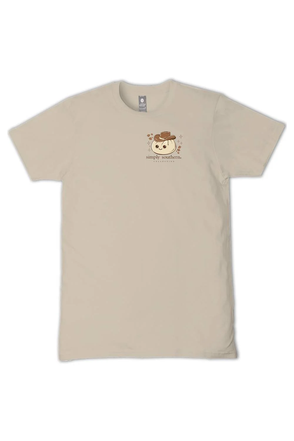 Simply Southern Howdy Dumpling T-Shirt for Women in Clay | SS-DUMPLINGS-CLAY - Image 3